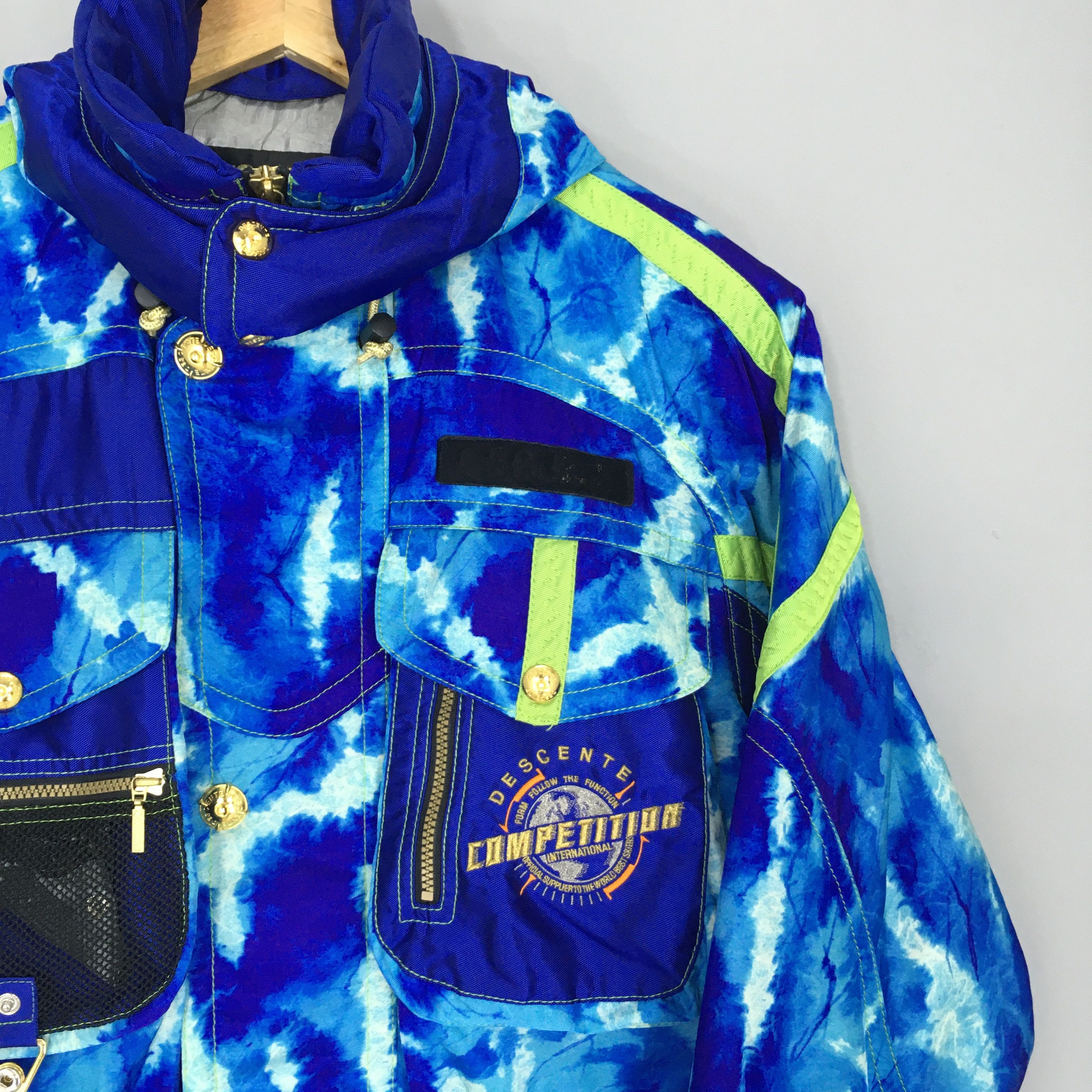 Descente × Japanese Brand Vintage 90s Descente Ski Wear Hoodie Parka Jacket Medium Size US M / EU 48-50 / 2 - 2 Thumbnail