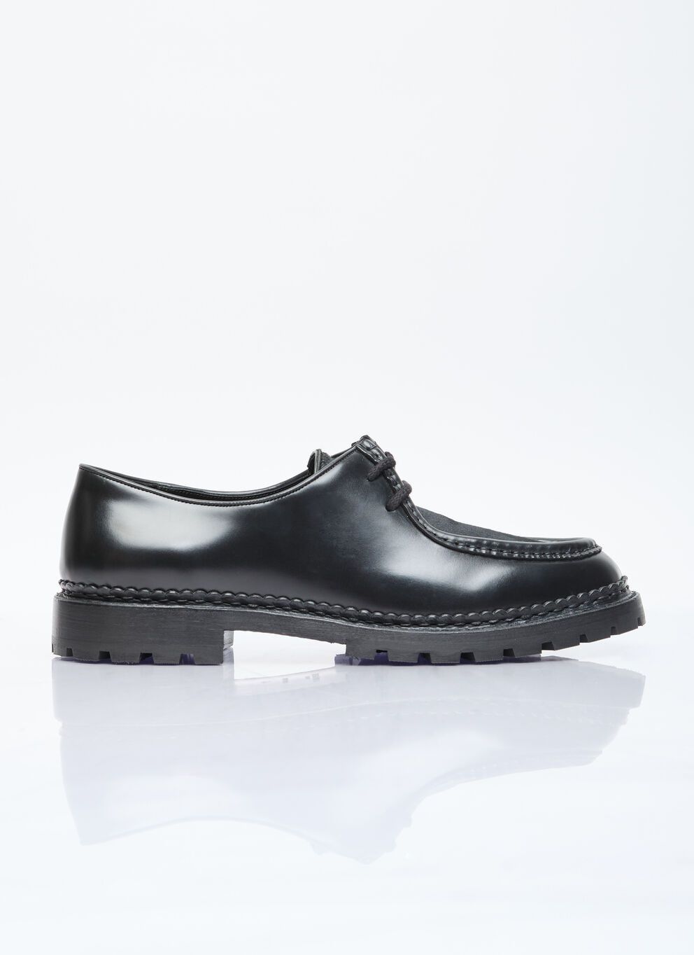 image of Saint Laurent Paris Ponyhair Leather Loafers in Black, Men's (Size 12)