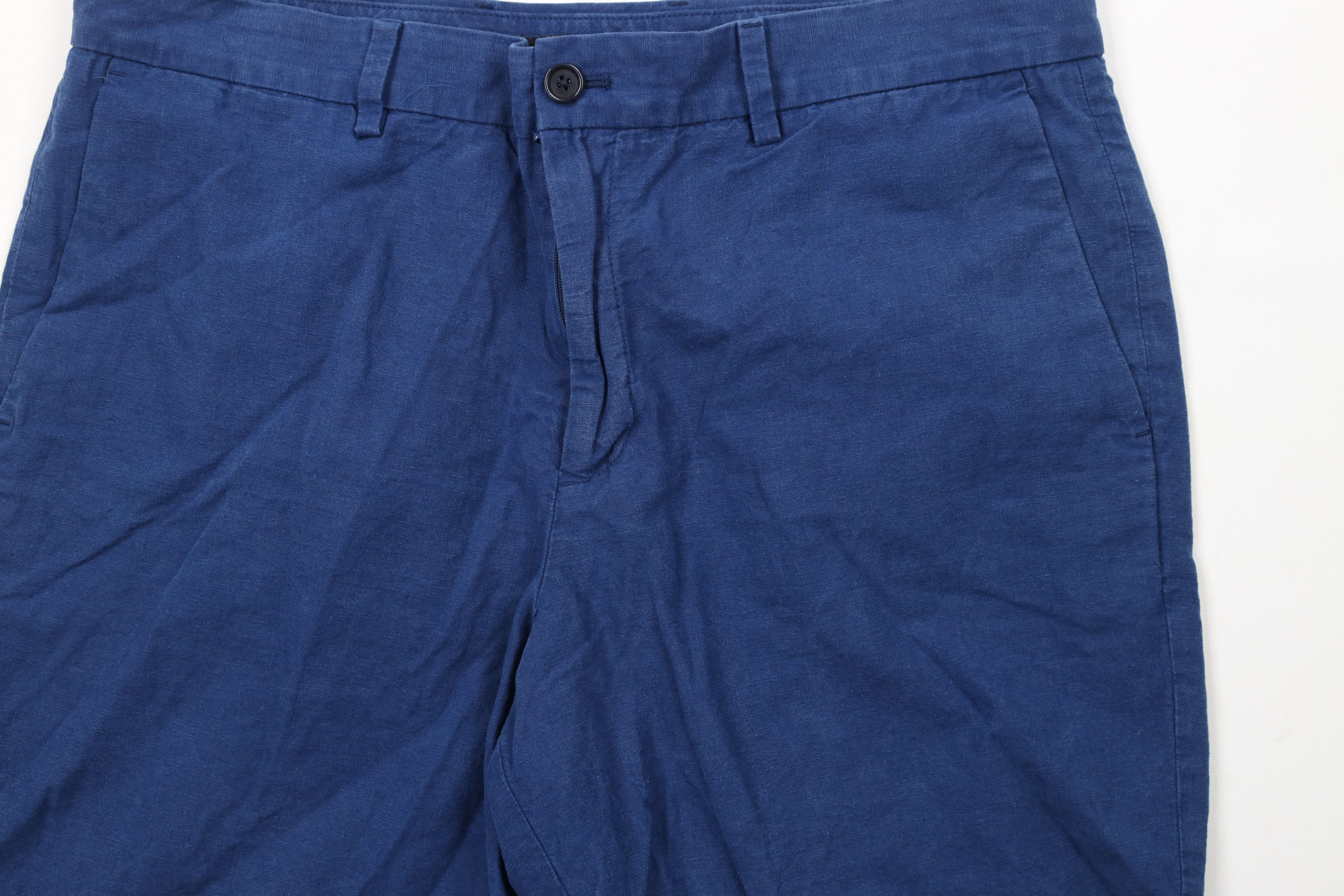 Banana Republic × Vintage Banana Republic Linen Blend Above Knee Chino Shorts Blue Size US 36 / EU 52 - 3 Thumbnail