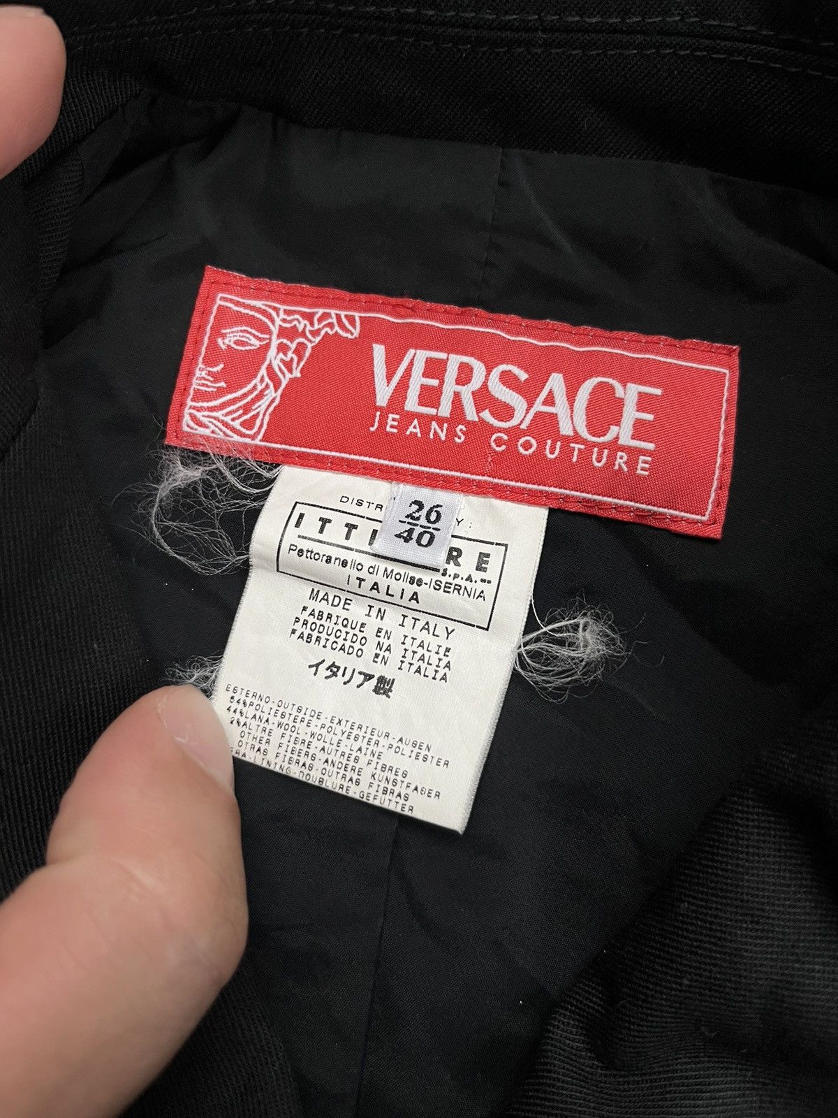 Versace Jeans Couture Vintage Versace Jeans Couture Wool Jacket Black Femme Size S / US 4 / IT 40 - 6 Thumbnail