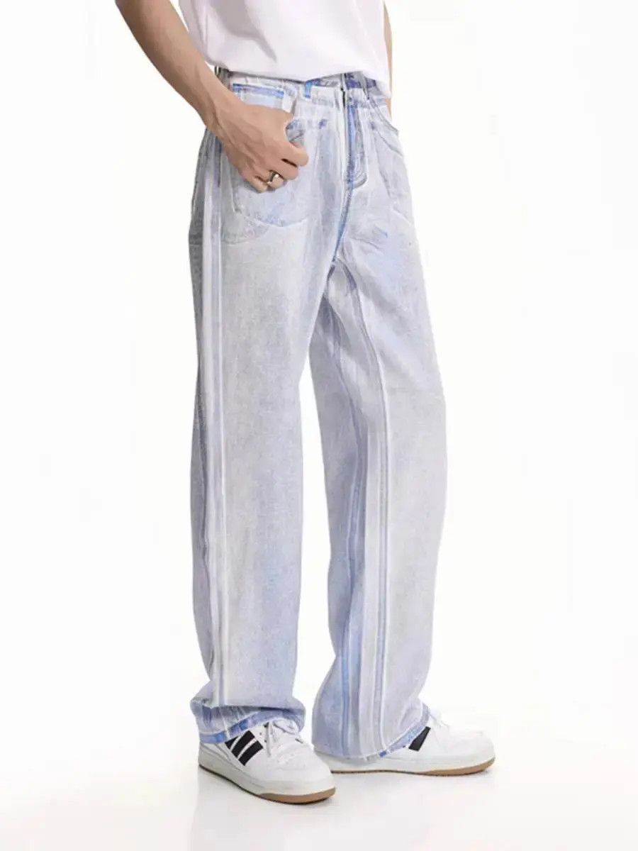 Japanese Brand Colourful Hot Blue Jeans Versatile Straight Leg Jeans Size US 32 / EU 48 - 6 Thumbnail