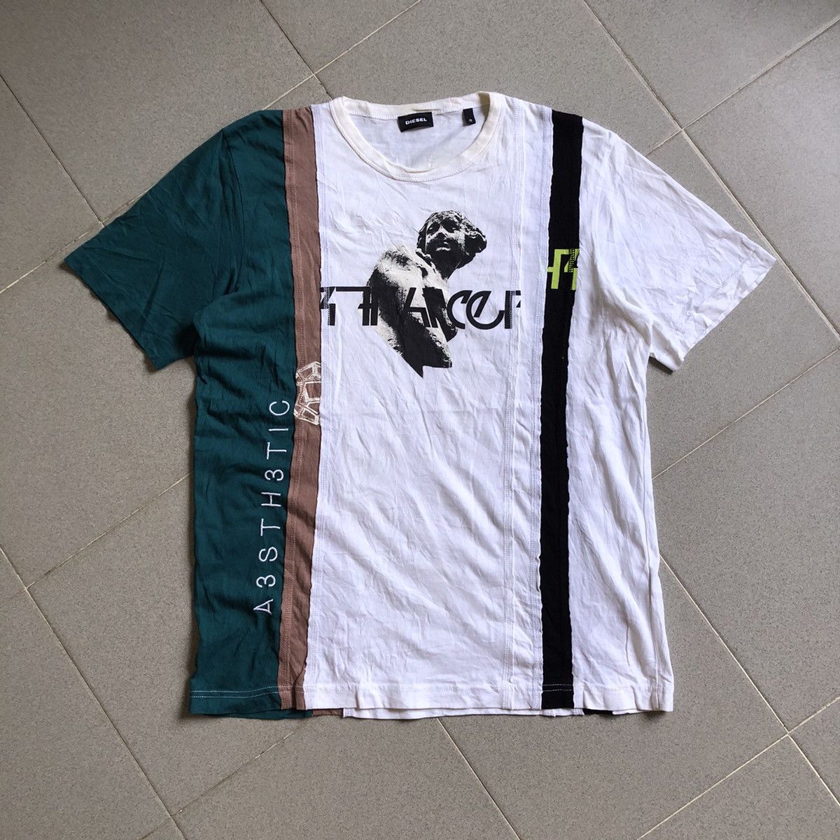 DIESEL Aesthetic Cut & Sew Rare Design T-Shirt