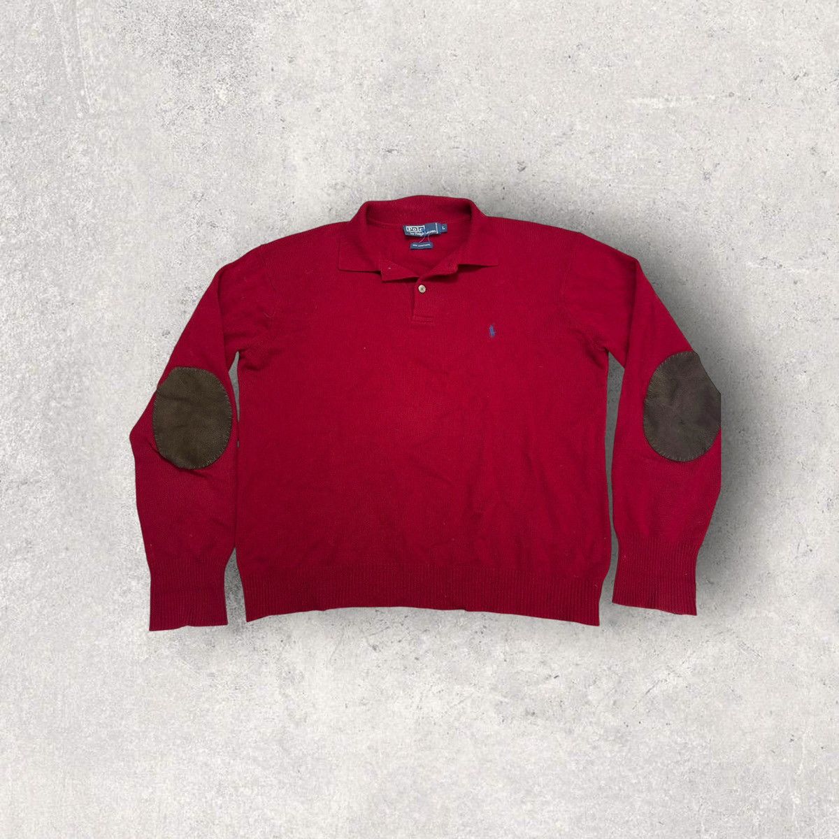 Polo Ralph Lauren × Vintage Vintage Polo lambswool sweater Size US L / EU 52-54 / 3 - 1 Thumbnail