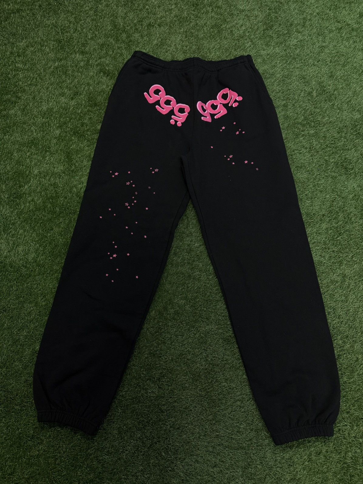 Sp5der Sp5der Worldwide Black Pink Sweatpants Size XL Size US 32 / EU 48 - 1 Thumbnail