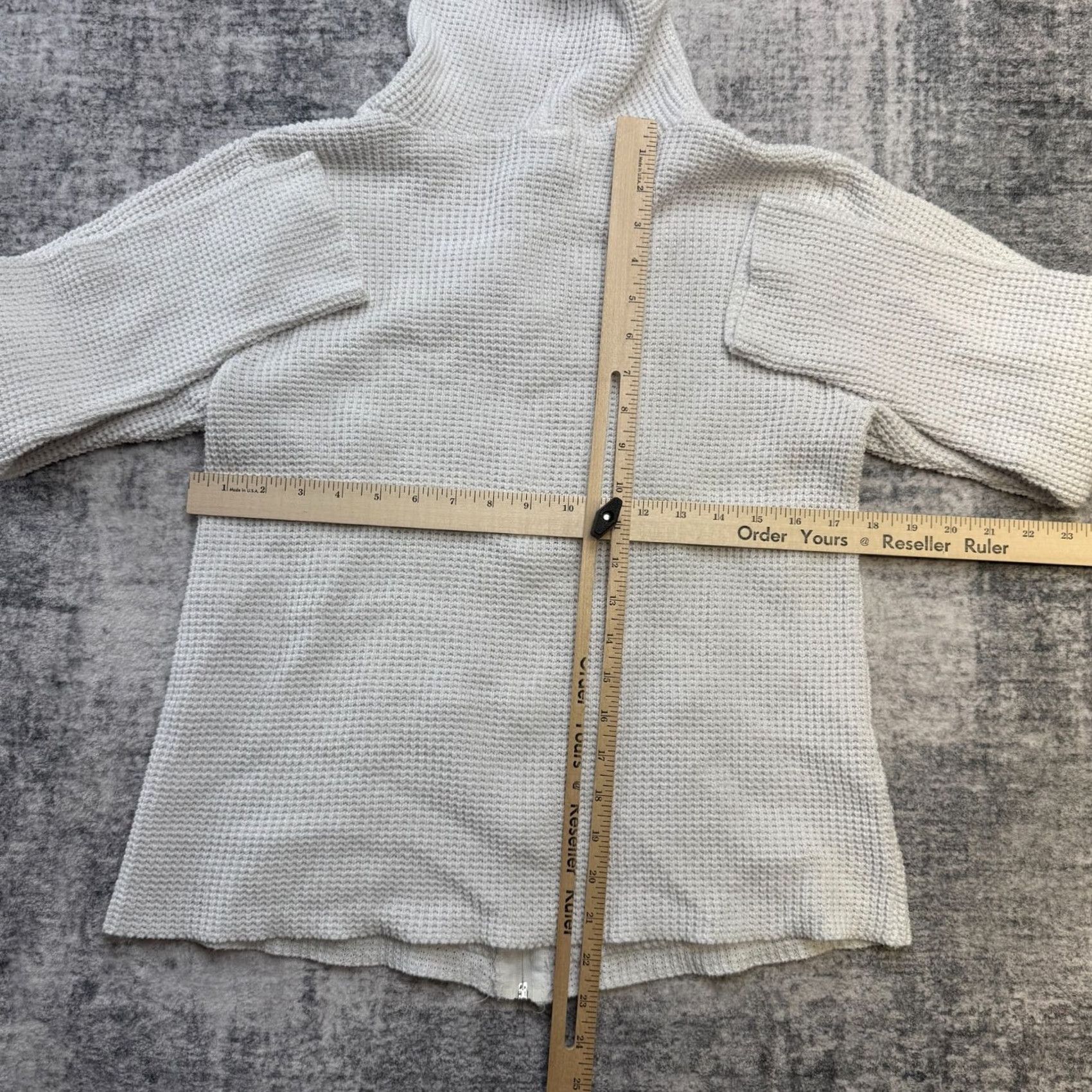 Gregory VINTAGE Olympic Grigoropoulos Gregory Sweater Hoodie Womens M White Waffle Knit Pockets Full Zip Knit Cotton Casual Size M / US 6-8 / IT 42-44 - 7 Thumbnail