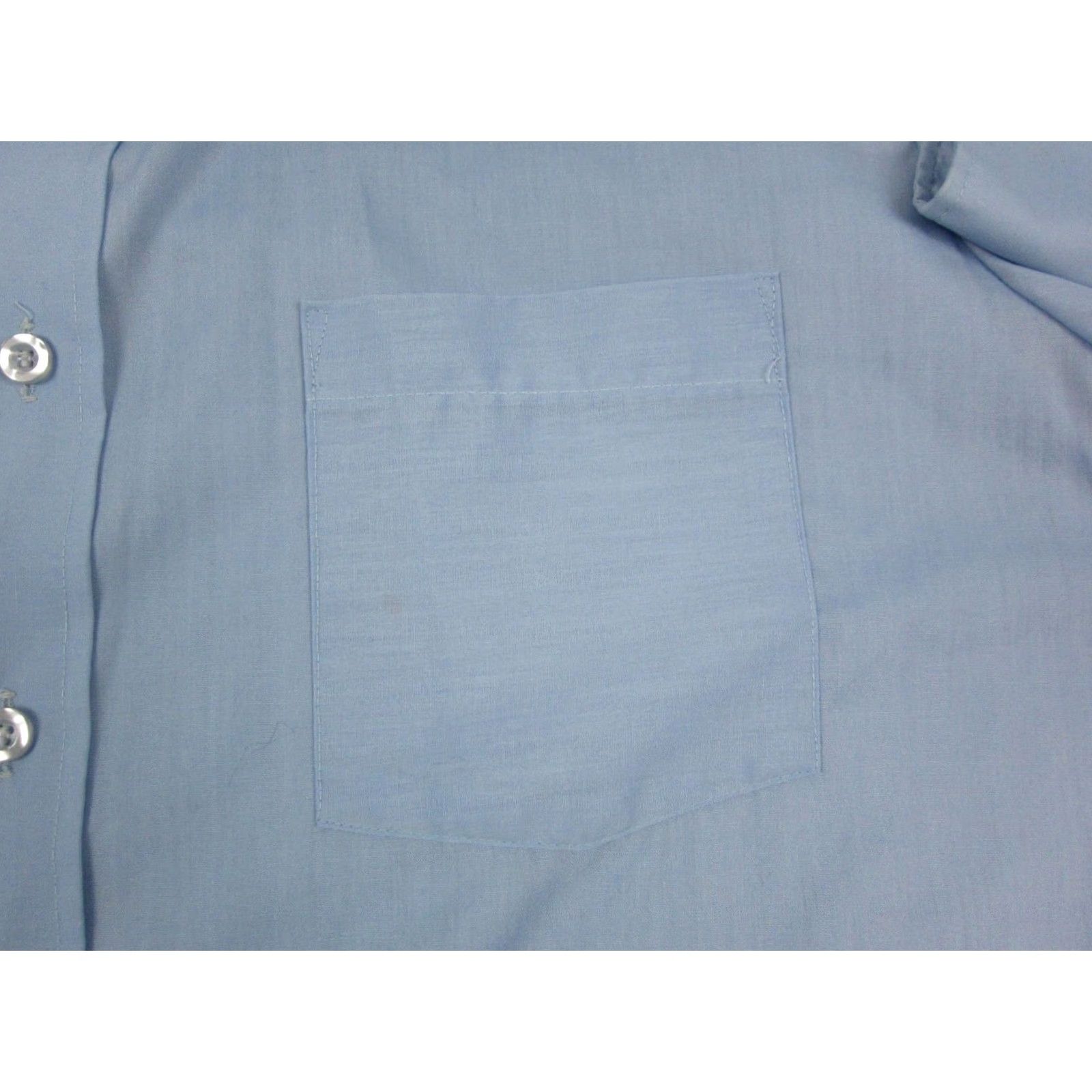 Vintage Career Club Shirt Mens XL Blue 60s 70s Vintage Button-Up Collared Long Sleeve Polyester Cotton Classic Fit, 17 XL Size US XL / EU 56 / 4 - 5 Thumbnail