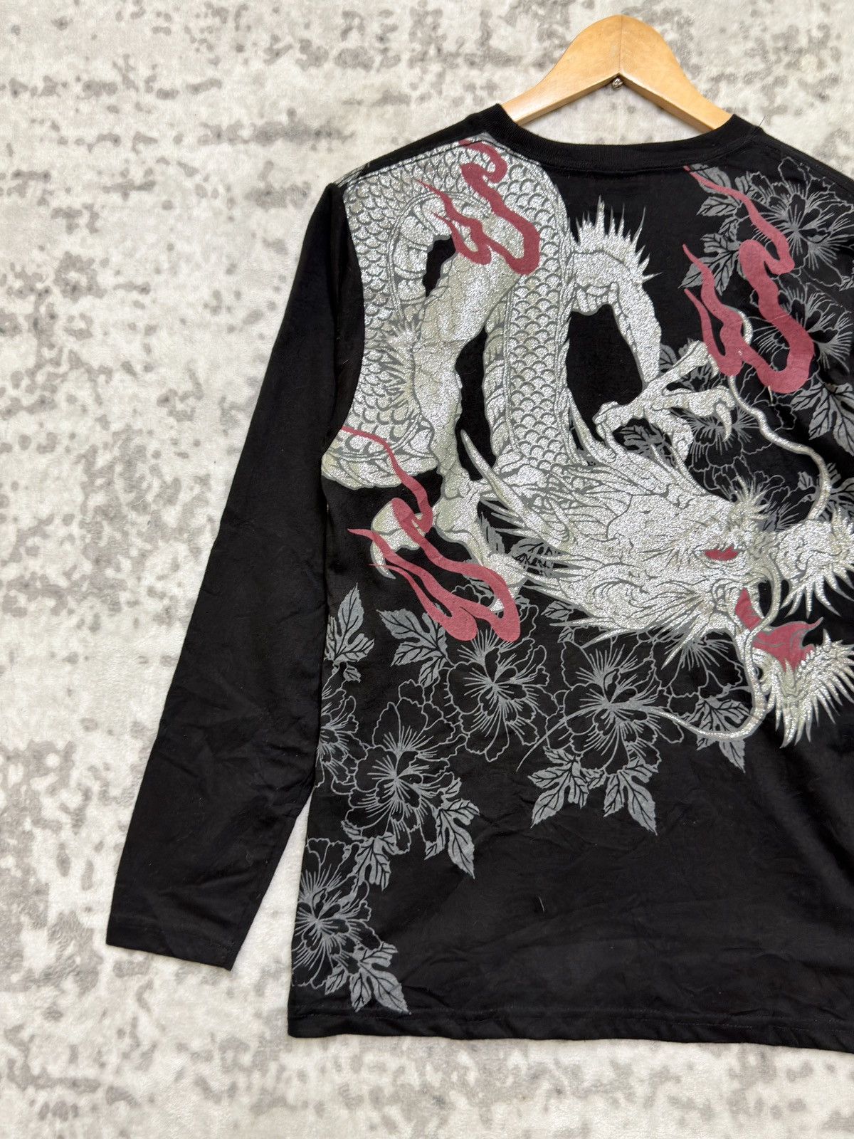 Bullet Noise Bullet Noise Dragon Wagara Y2K Long Sleeve Sukajan Tee Size US XS / EU 42 / 0 - 7 Thumbnail