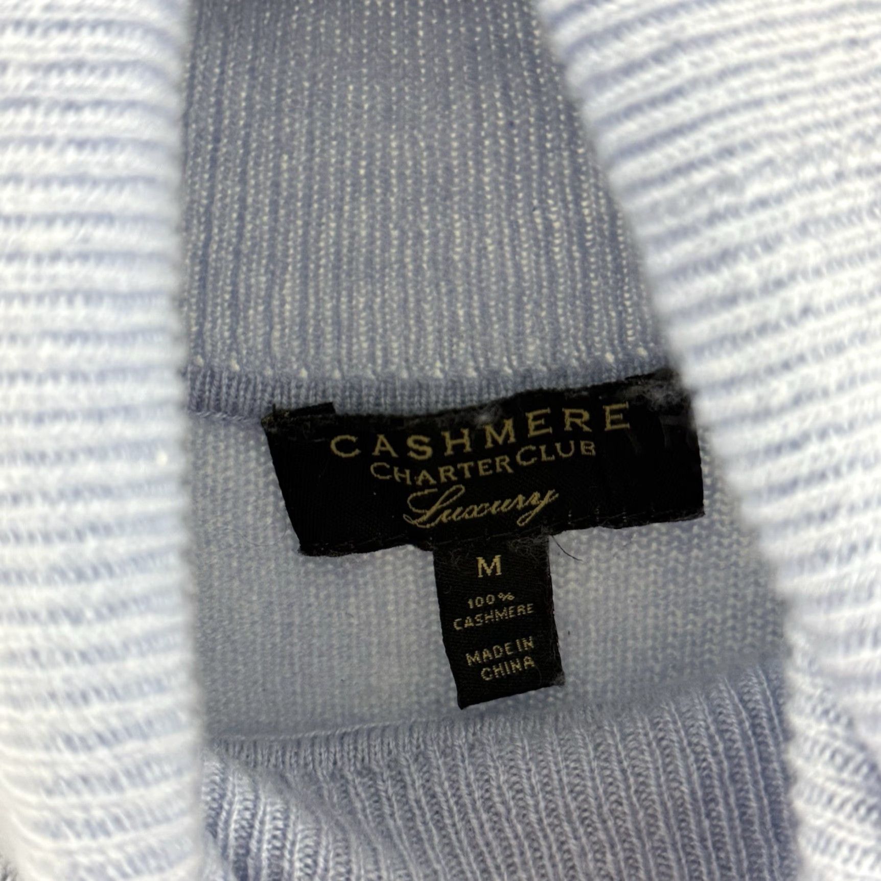 Vintage VINTAGE Cashmere Charter Club Luxury Sweater Women’s Medium Blue Knit Turtleneck Preppy Size M / US 6-8 / IT 42-44 - 6 Thumbnail