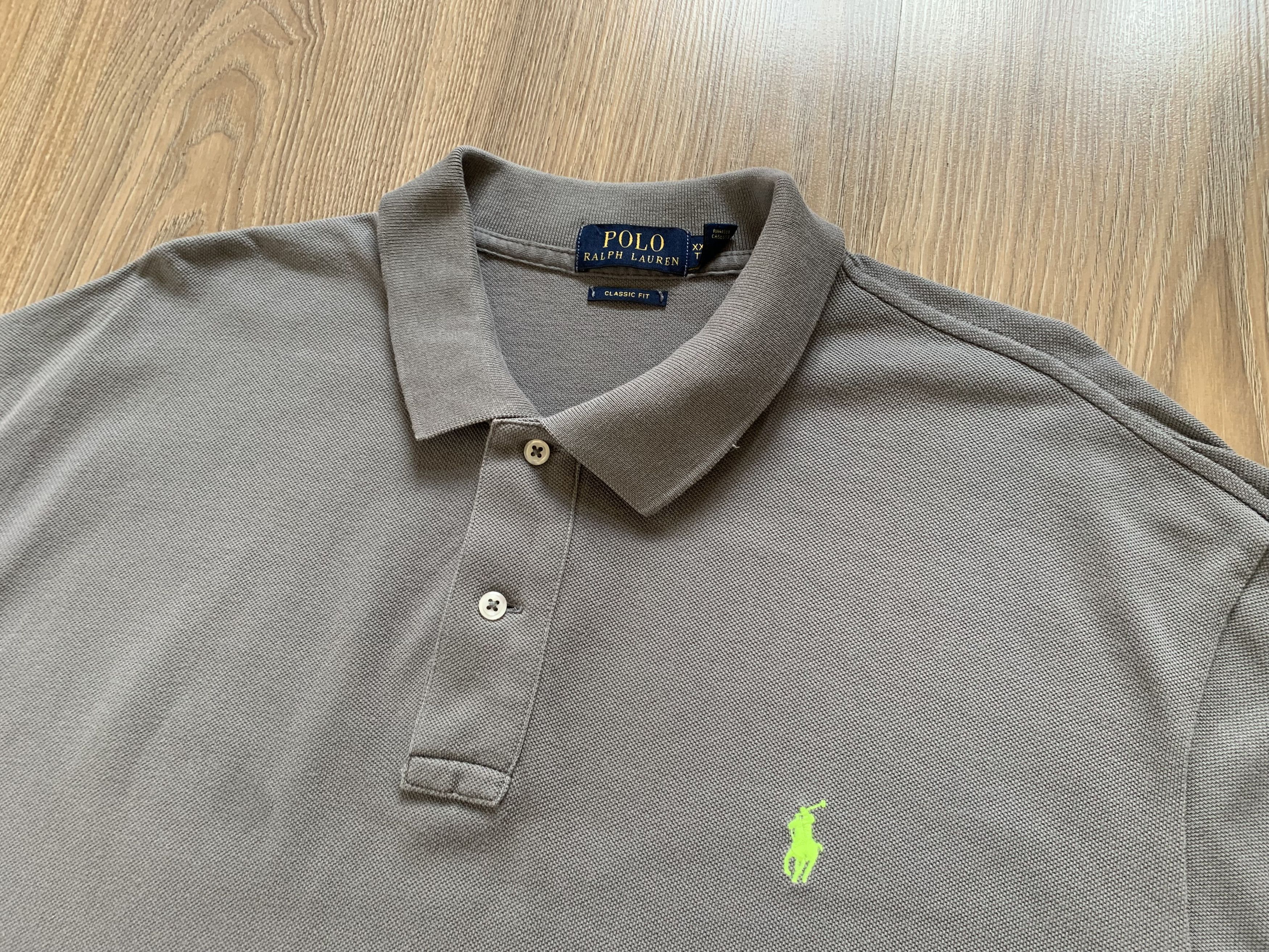 Polo Ralph Lauren × Vintage Vintage Polo Ralph Lauren Classic Fit Grey Polo Size US XXL / EU 58 / 5 - 4 Thumbnail