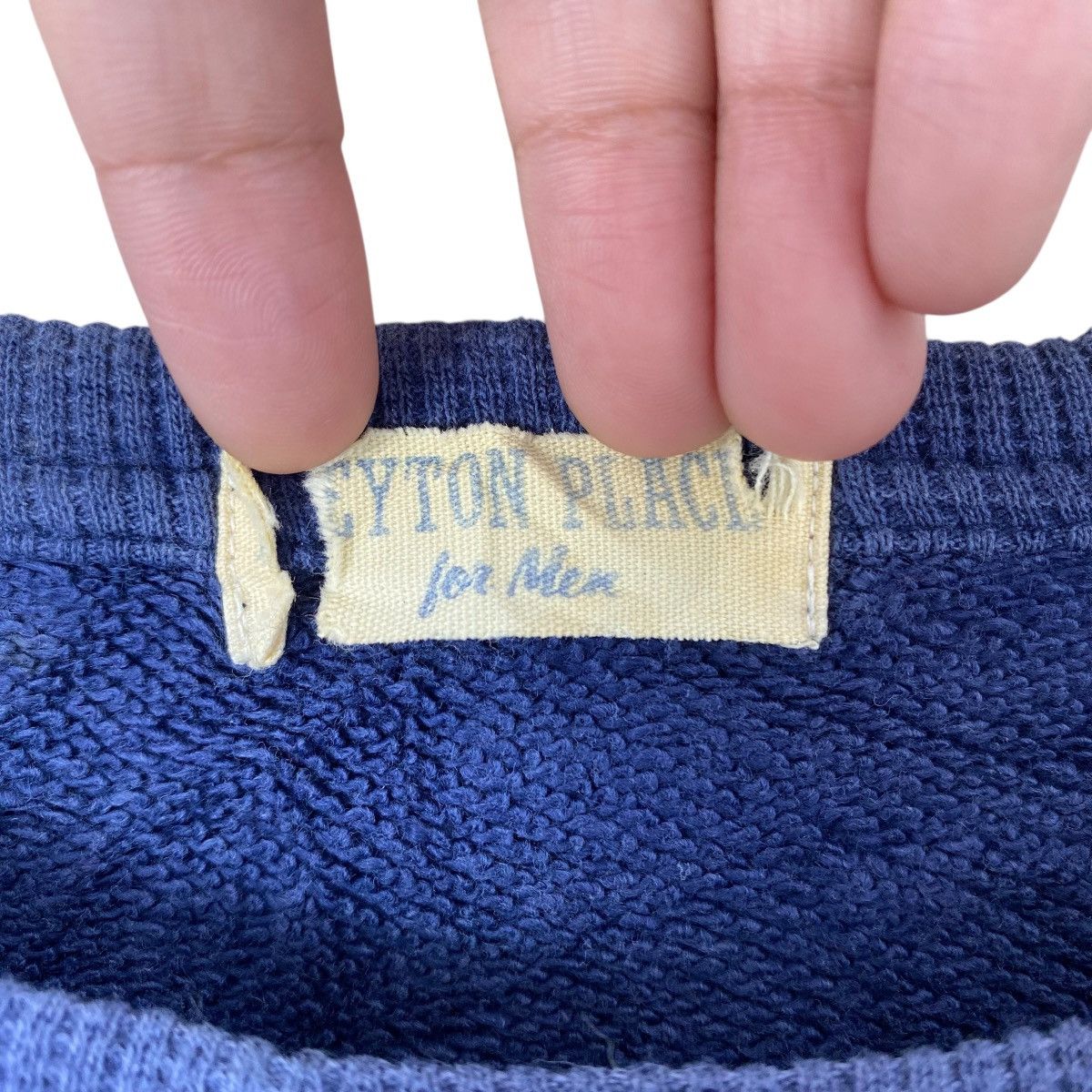 Vintage PEYTON PLACE For Men Bataillon De Lanciers Logo Print Blue Size US XL / EU 56 / 4 - 5 Thumbnail