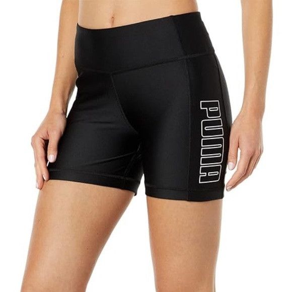 Puma NWOT (S) PUMA spandex black shorts Size 27" / US 4 / IT 40 - 1 Thumbnail