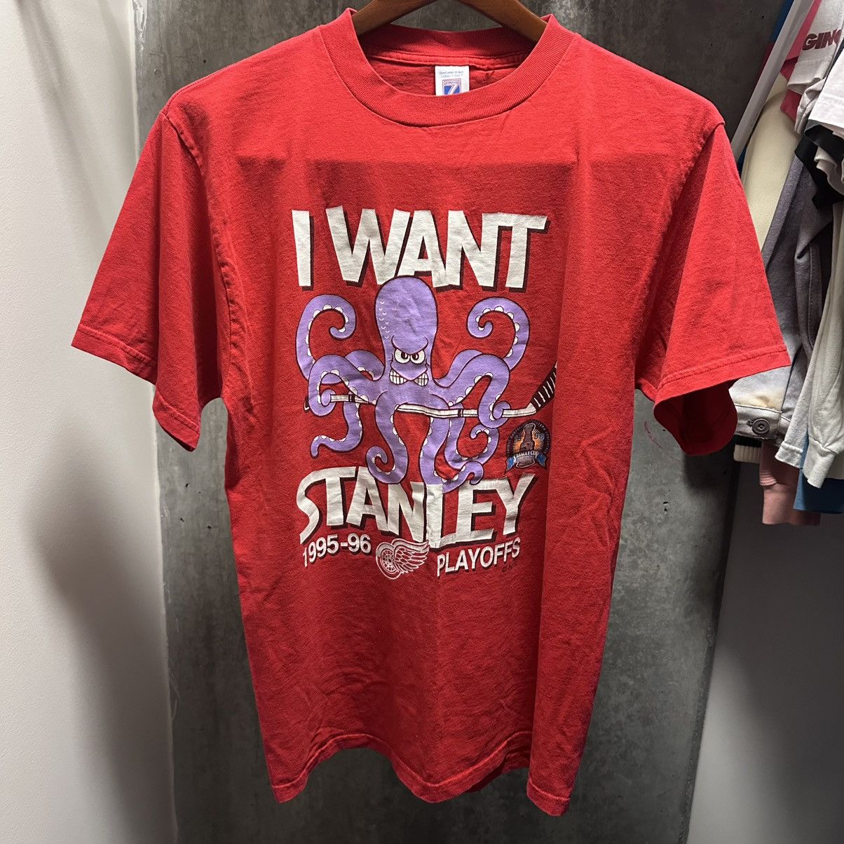 Logo 7 90s Detroit Red Wings Stanley Cup Size Large T-Shirt Logo 7 Size US L / EU 52-54 / 3 - 1 Thumbnail