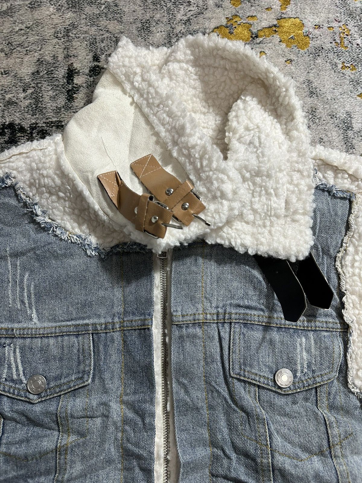 20471120 RARE SCOT CLUB BONDAGE SHERPA DENIM JACKET VERY NICE DESIGN Size US XL / EU 56 / 4 - 7 Thumbnail