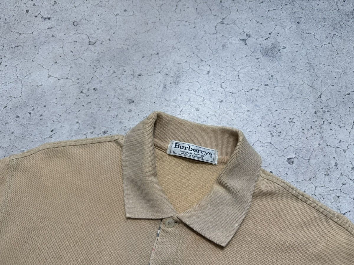Burberry Burberrys Luxury Polo T-Shirt Vintage 90’s Beige Old Money Size US L / EU 52-54 / 3 - 7 Thumbnail