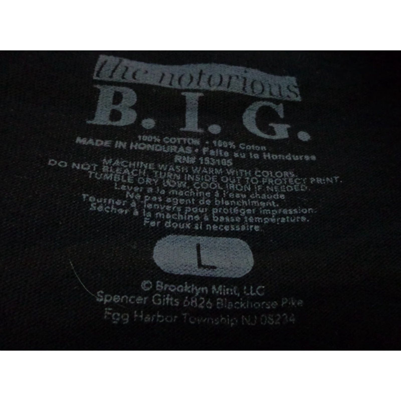 Vintage The Notorious B.I.G. Brooklyn Biggie Smalls T-Shirt Size L Black 100% Cotton Graphic Print Men Crew Neck Short Sleeve 90s Music Rap Size US L / EU 52-54 / 3 - 3 Thumbnail