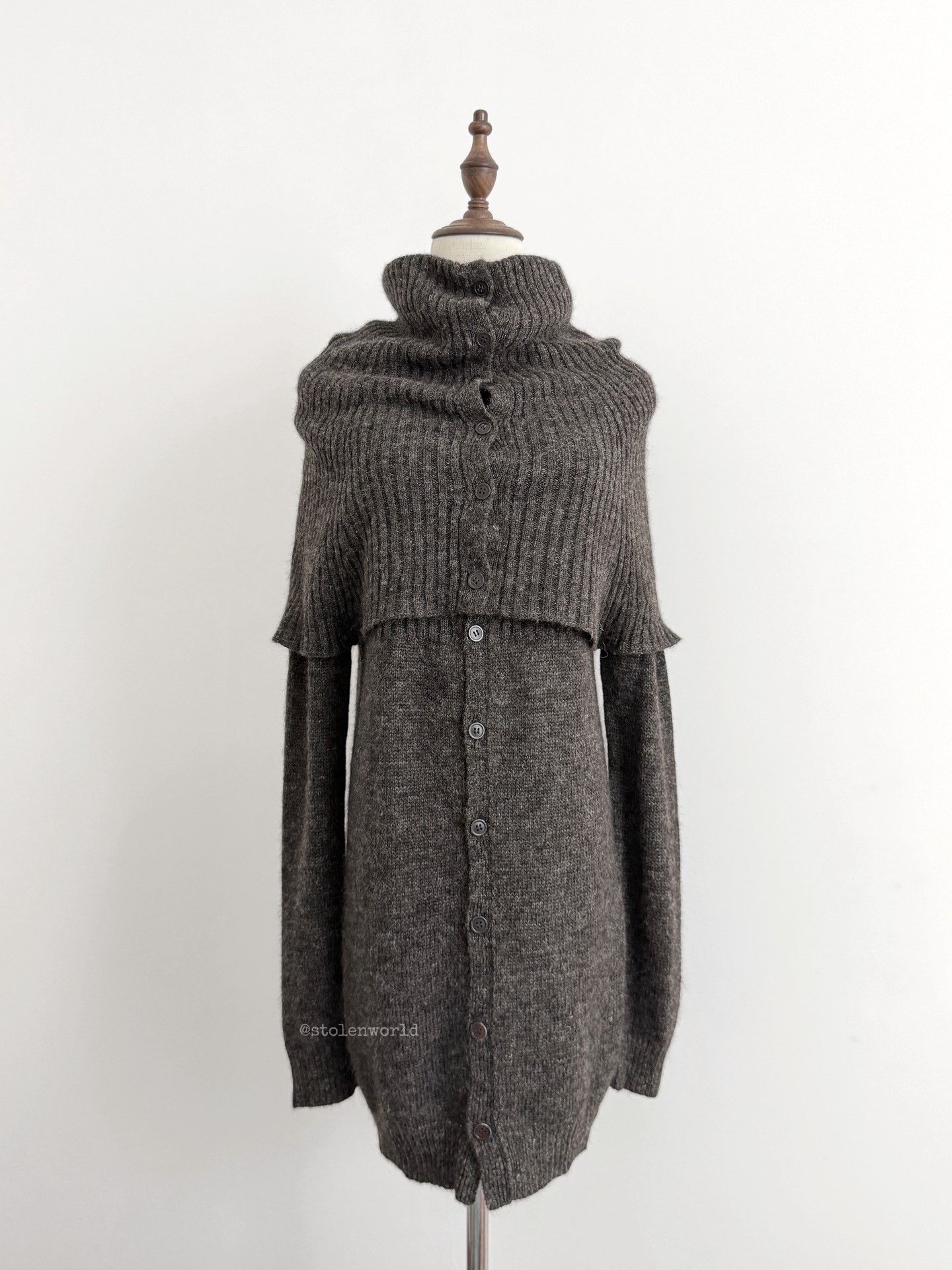 Yohji Yamamoto Y's Fold Double-Layer Collar Knit Top Size M / US 6-8 / IT 42-44 - 1 Thumbnail