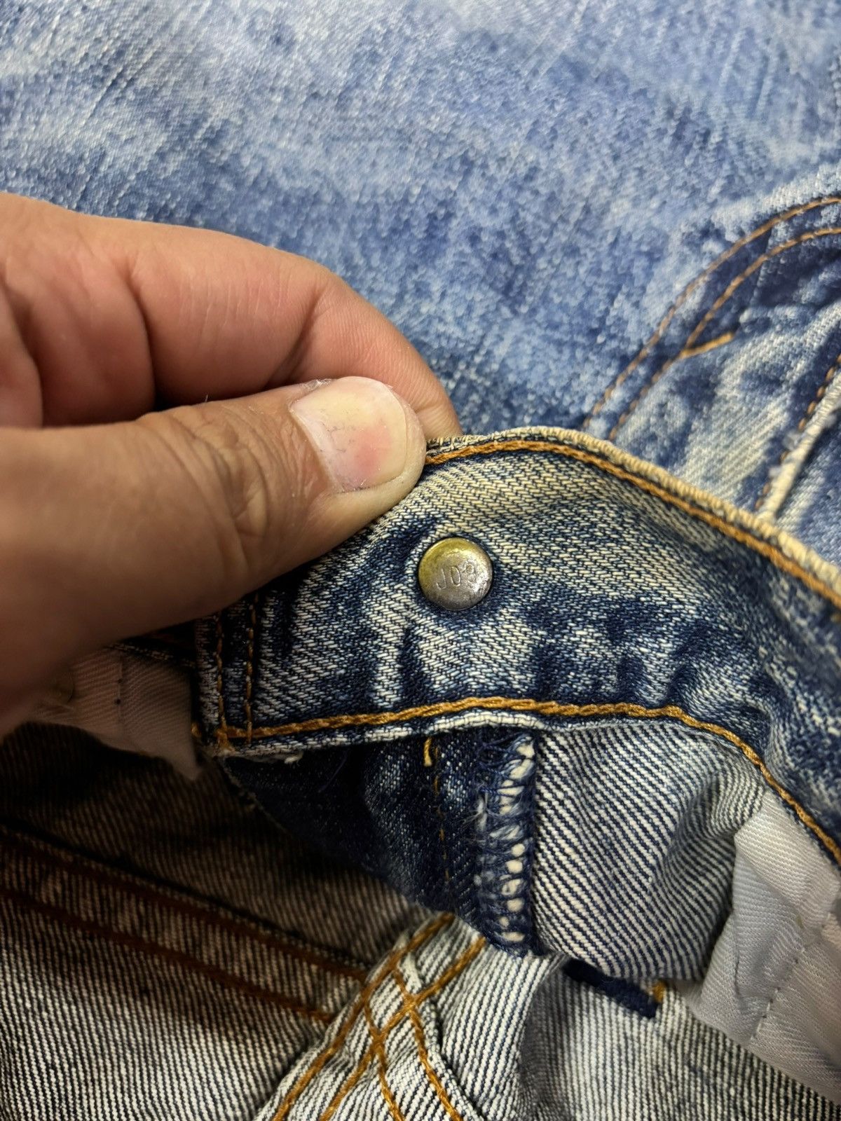 Levi's 90s Japan Levis Lot 503 Selvedge Yellow Faded Jeans Size US 28 / EU 44 - 10 Thumbnail
