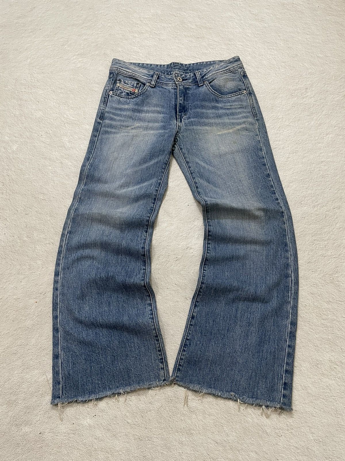 Kapital 2000s Diesel Flare Denim Washed Ripped Jeans Y2K ifsix LGB Size US 31 - 1 Thumbnail
