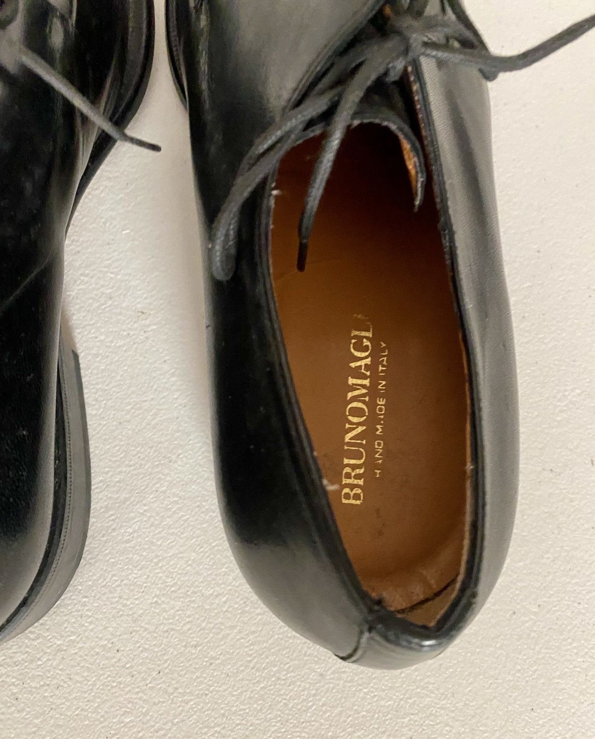 Bruno Magli Bruno Magli Made in Italy Black Leather Split Toe Derby 11 M Size US 11 / EU 44 - 12 Thumbnail