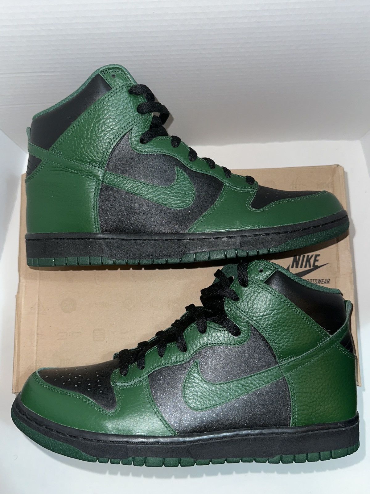 Nike RARE! Nike Dunk High Gorge Green Black DS US12 Size US 12 / EU 45 - 1 Thumbnail