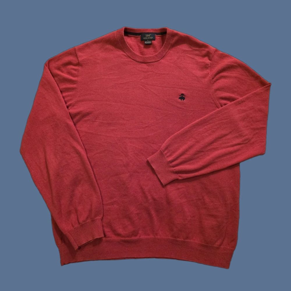 Brooks Brothers Brooks Brothers Sweater Crewneck Red Men's Size L Regular Cashmere Cotton Knit Pullover Logo Classic Preppy EUC Size US L / EU 52-54 / 3 - 1 Thumbnail