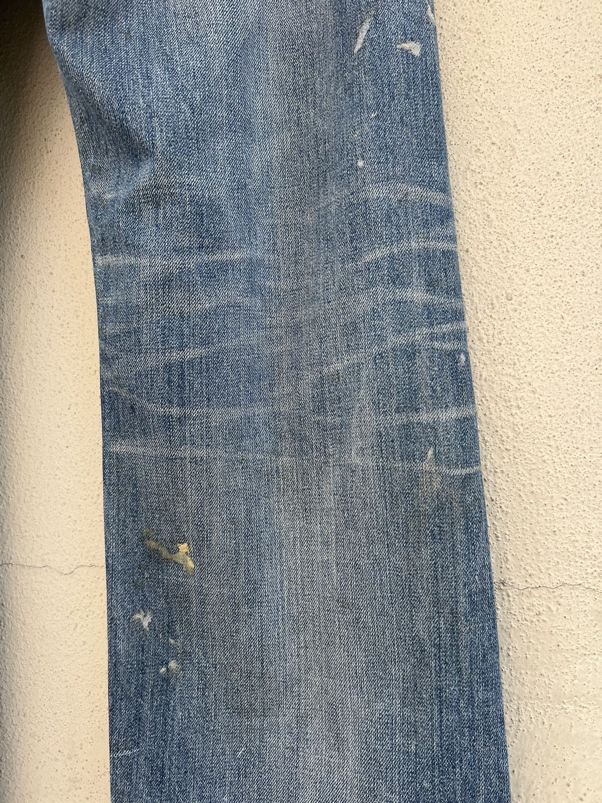 Levi's Vintage Clothing Dirty Mud 2005 LVC Levi’s 501 Big E Rip Denim Selvedge Jeans Size US 35 - 21 Thumbnail