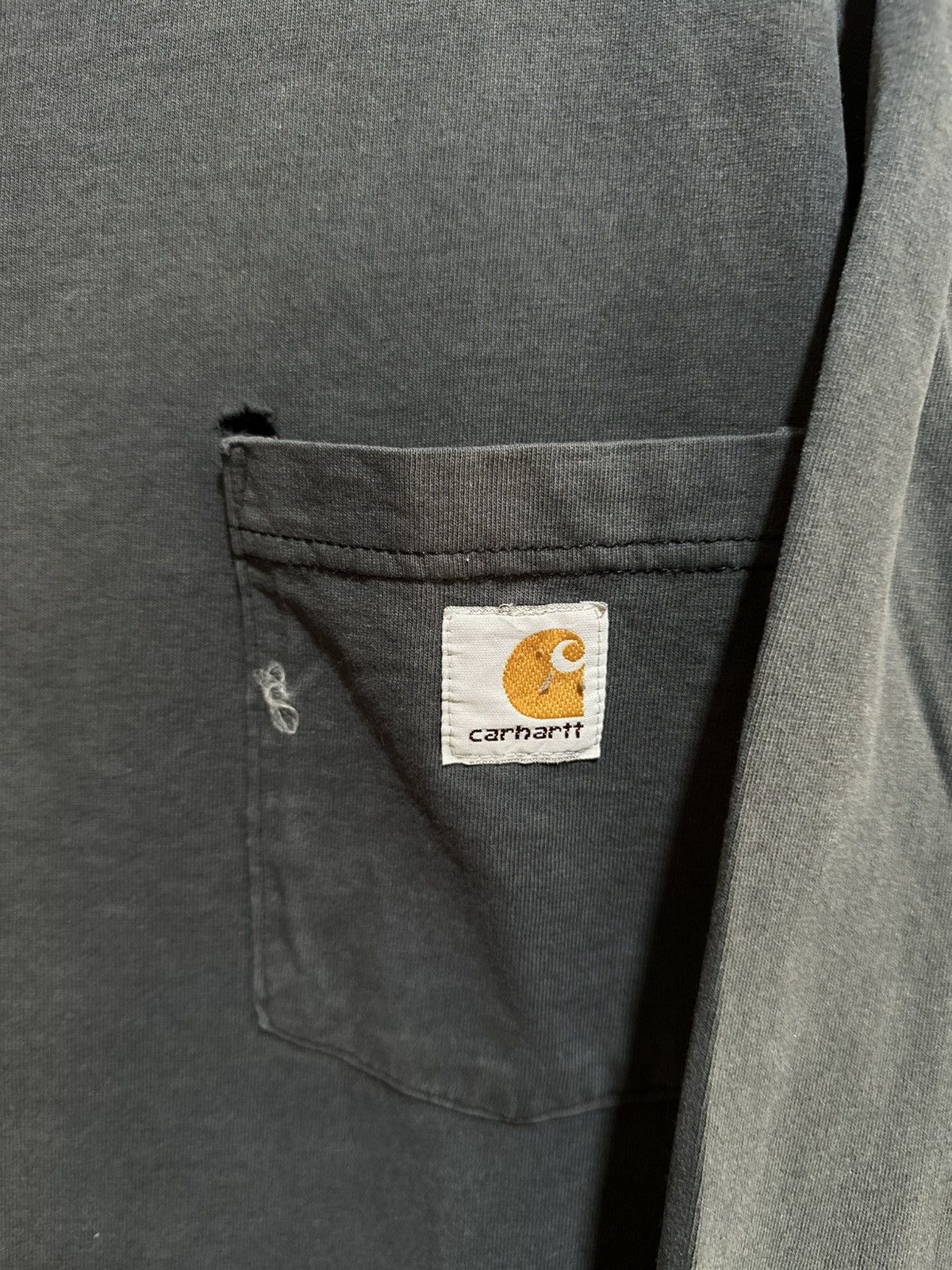 Carhartt Thrashed Vintage Carhartt Long Sleeve Distress Tee Size US XL / EU 56 / 4 - 2 Thumbnail