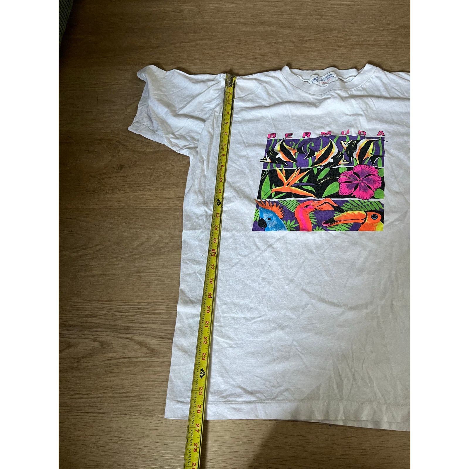 Hanes VTG Single stitch Bermuda in t shirt mens XL Size US XL / EU 56 / 4 - 6 Thumbnail