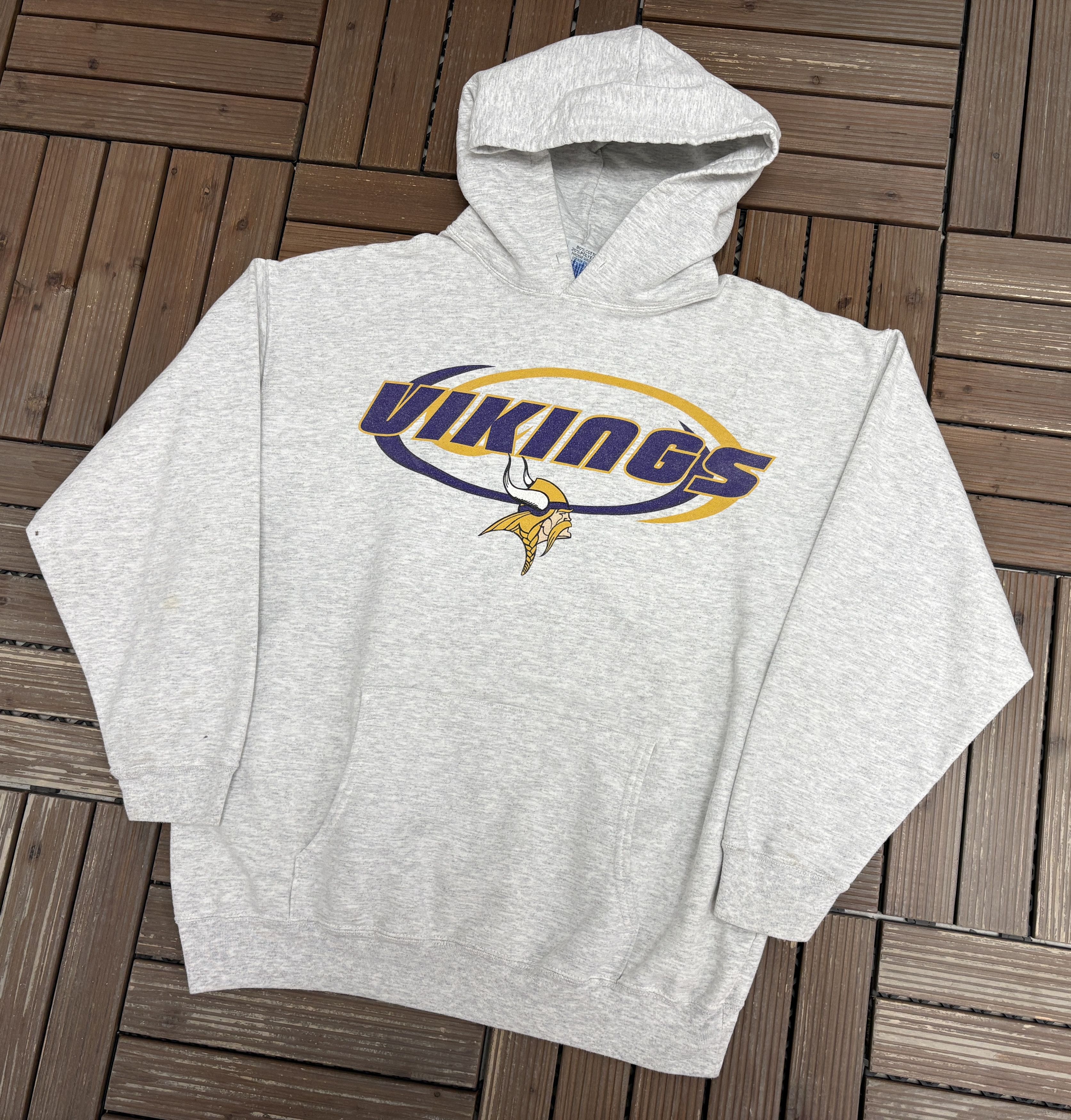 Vintage Minnesota Vikings Vintage Grey Hoodie Sweatshirt Size US L / EU 52-54 / 3 - 2 Thumbnail