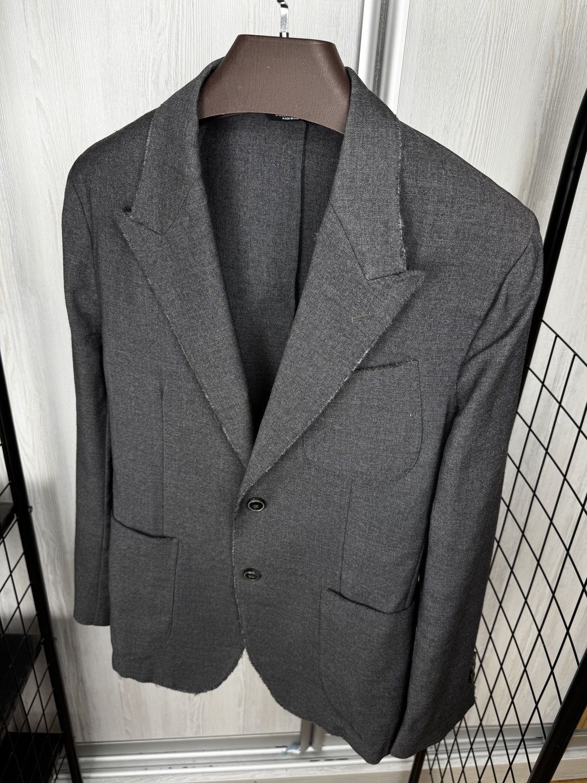 Dolce & Gabbana Dolce & Gabbana grey wool distressed made in Italy blazer Size 36R - 7 Thumbnail