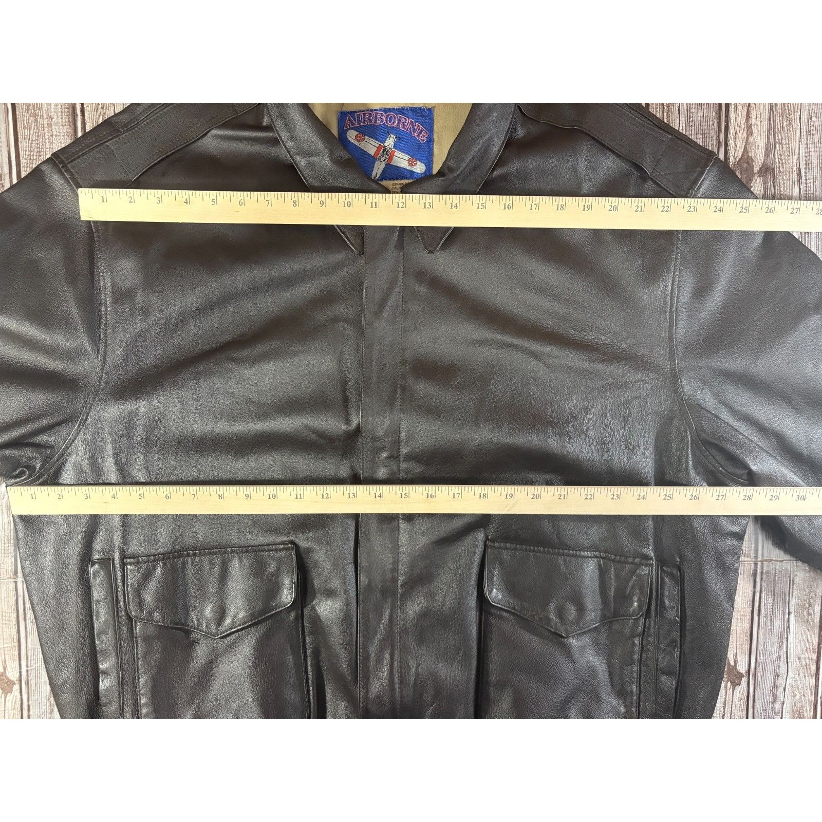 Other Airborne Leathers Lined Flight Bomber Jacket Size 3XL color Size US XXL / EU 58 / 5 - 5 Thumbnail