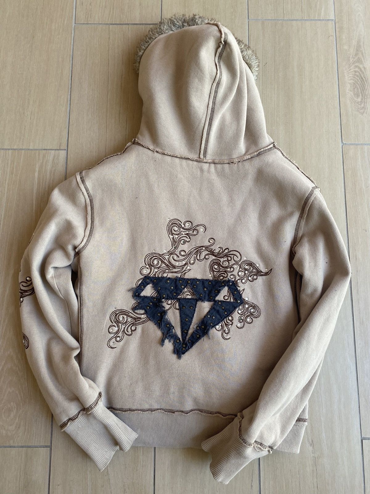 Carhartt M.A. Girl Beige Brown Zip-up Hoodie Japanese brand y2k style Size S / US 4 / IT 40 - 5 Thumbnail