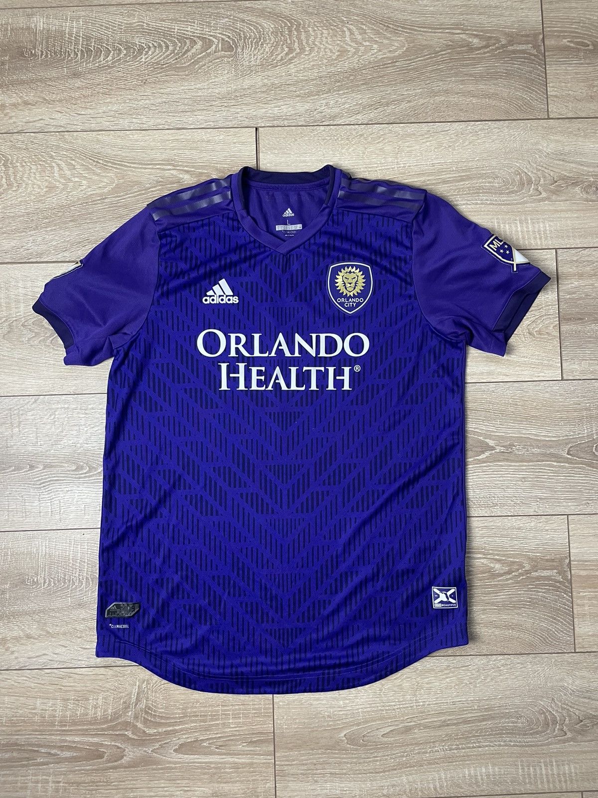 Adidas MLS ADIDAS ORLANDO CITY 19/20 HOME SOCCER JERSEY Mens L Size US L / EU 52-54 / 3 - 1 Thumbnail