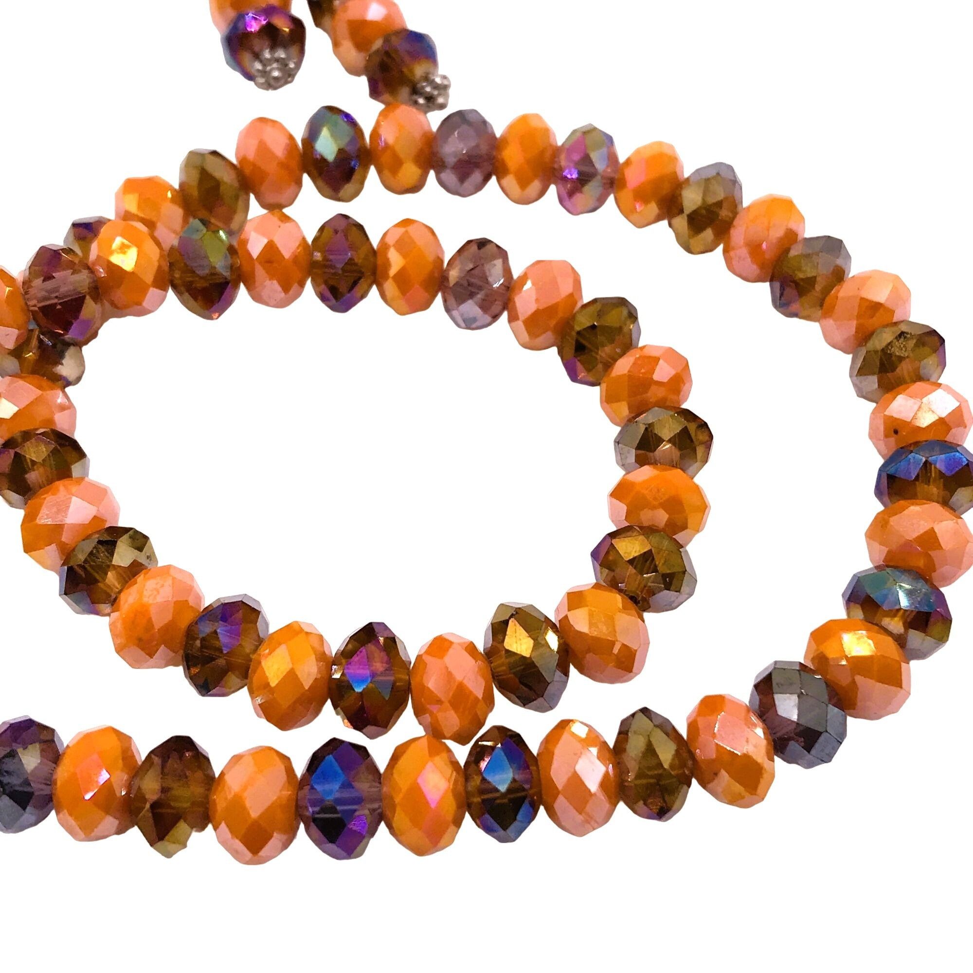 Other Polished Glass Necklace Earring Set Demi-Parure Orange Size ONE SIZE - 5 Thumbnail