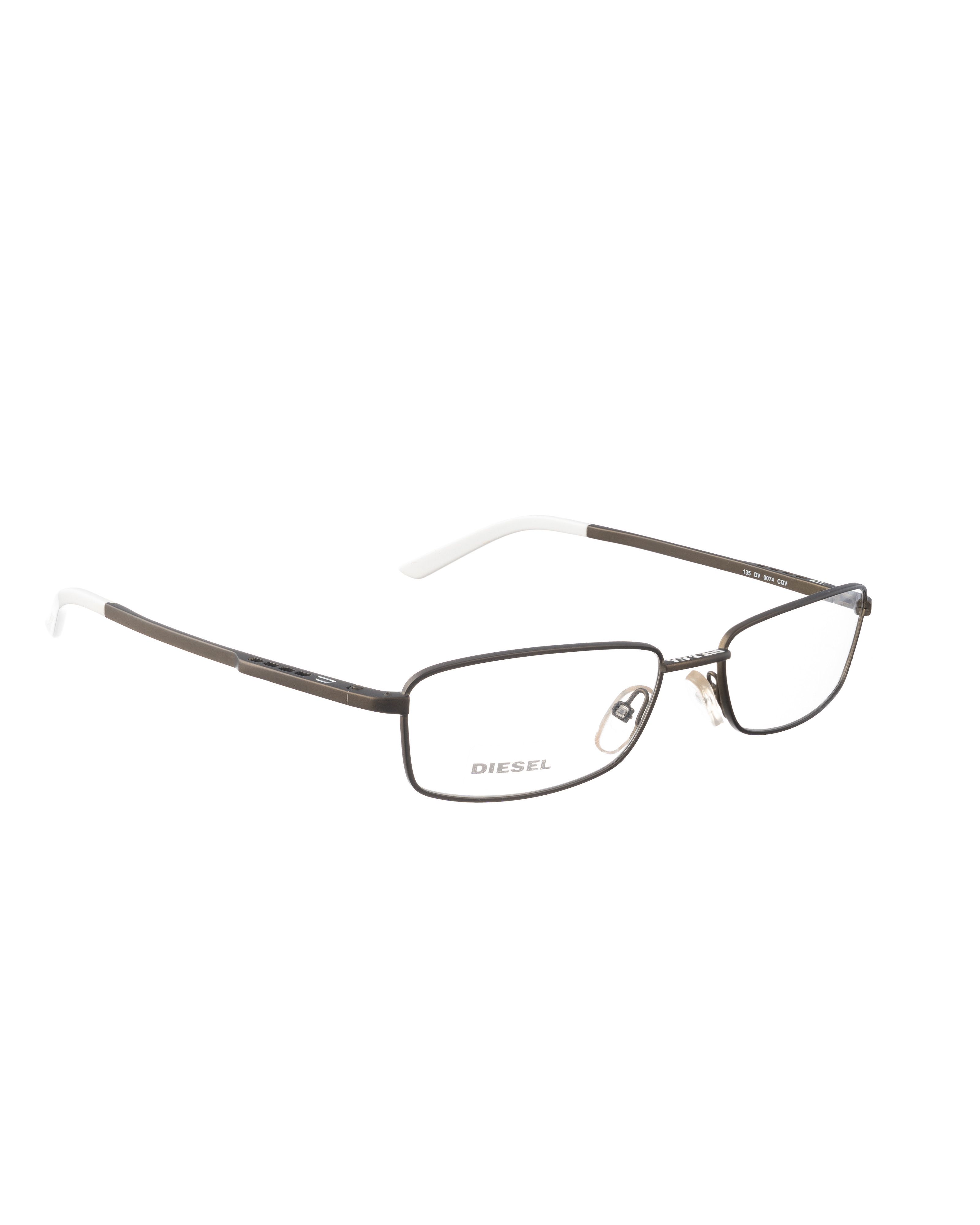 Diesel 00s Brown Metallic and White Classic Glasses