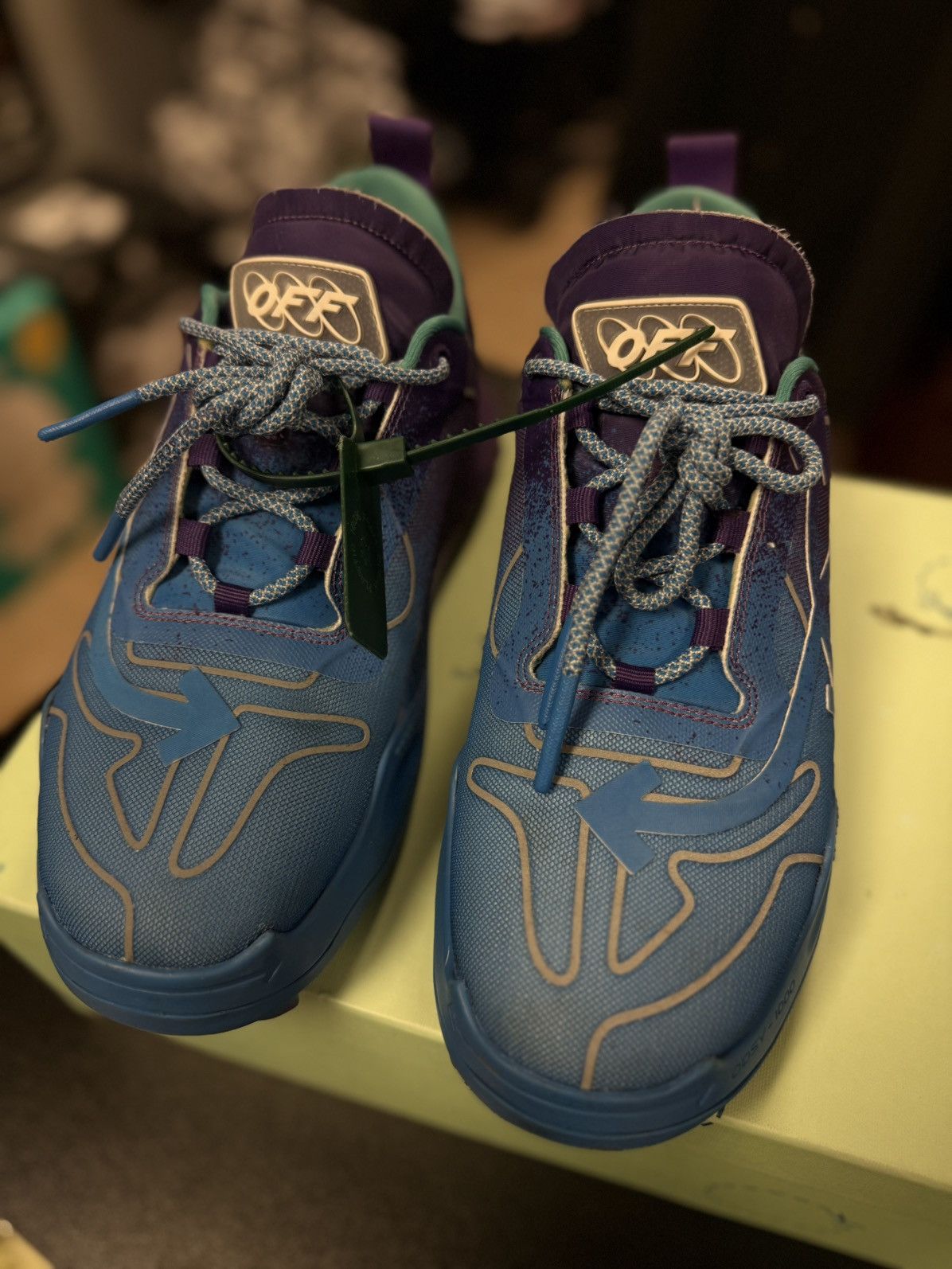 Off-White Off White ODYS 1000 Purple Blue $850 Retail 44EU/11US Size US 11 / EU 44 - 7 Thumbnail