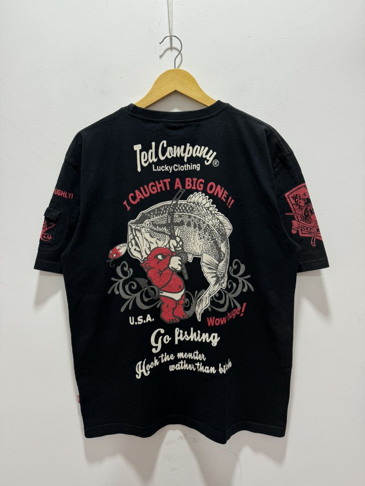 Japanese Brand VINTAGE TED COMPANY RED DEVIL LIVE TOUGHLY LOGO TEE Size US L / EU 52-54 / 3 - 1 Thumbnail