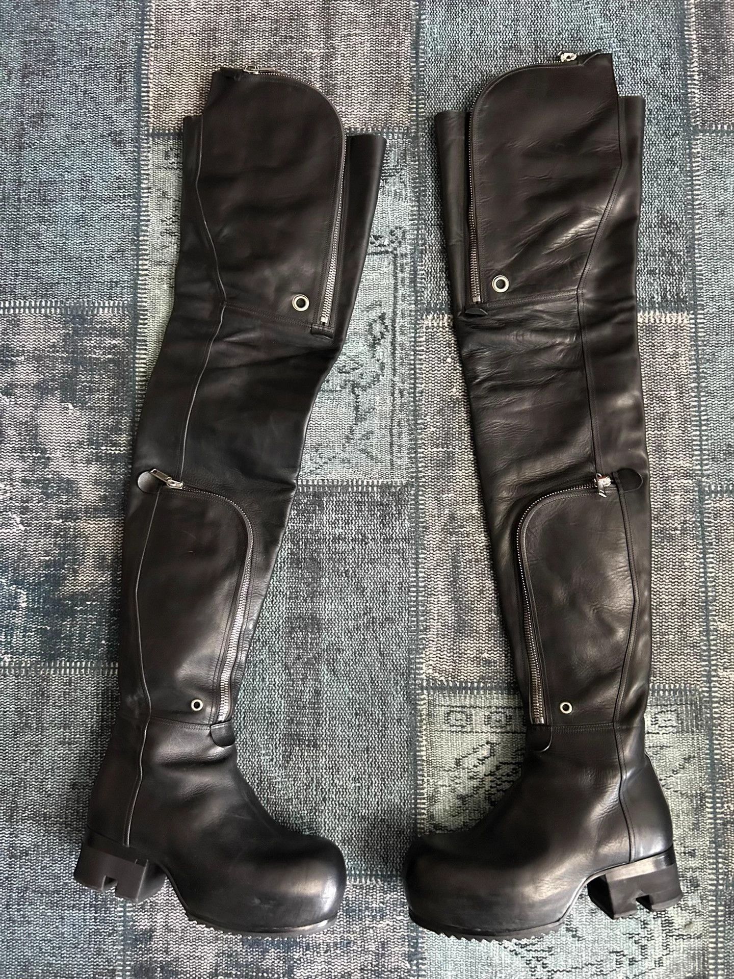 Rick Owens Rick Owens Bauhaus Ballast 39.5 Overknee Boot Runway Size US 8.5 / IT 38.5 - 1 Thumbnail