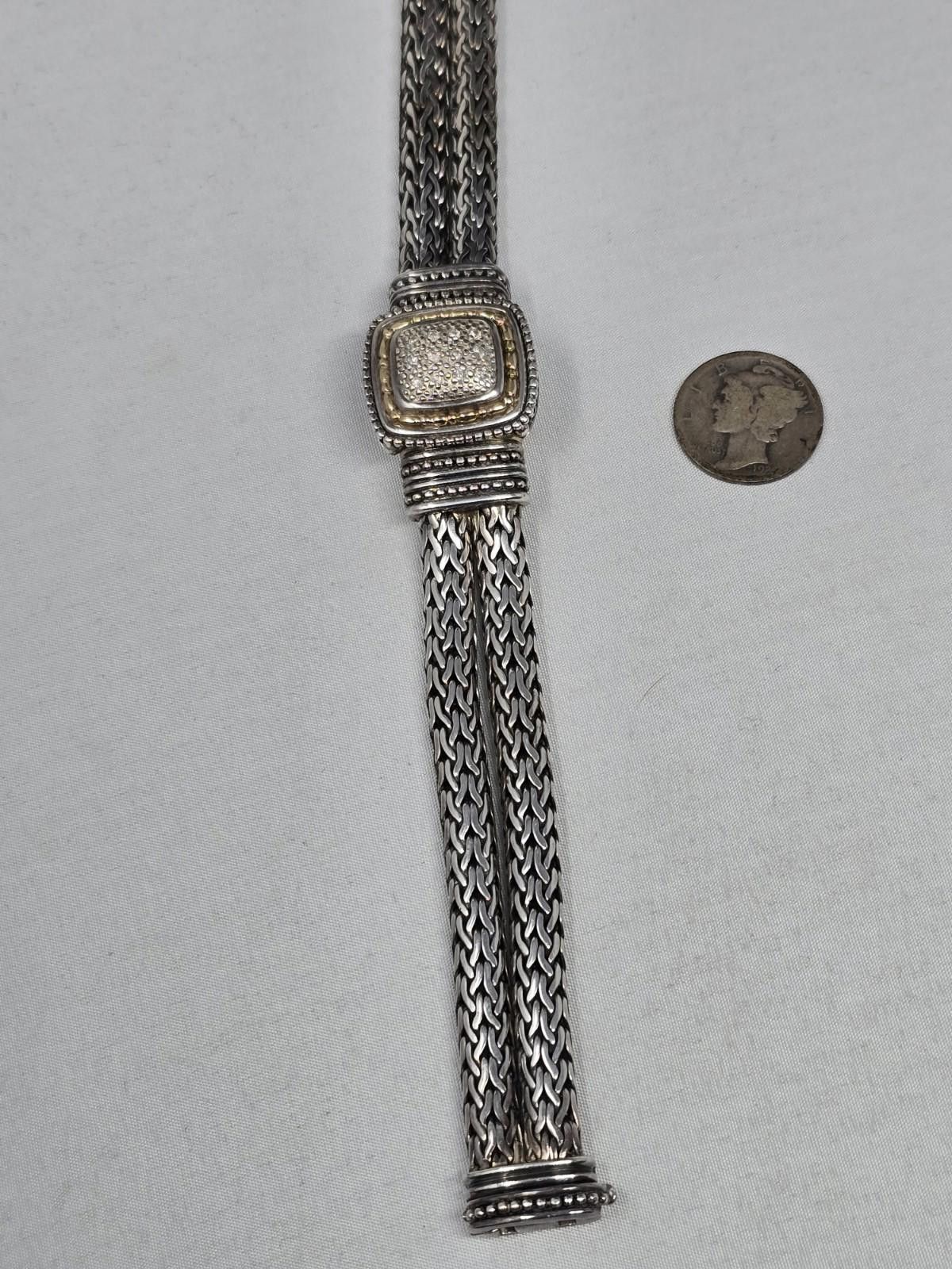 Other Gabrielle Bruni 925 & 14K Double Wheat Diamond Bracelet Size ONE SIZE - 4 Thumbnail