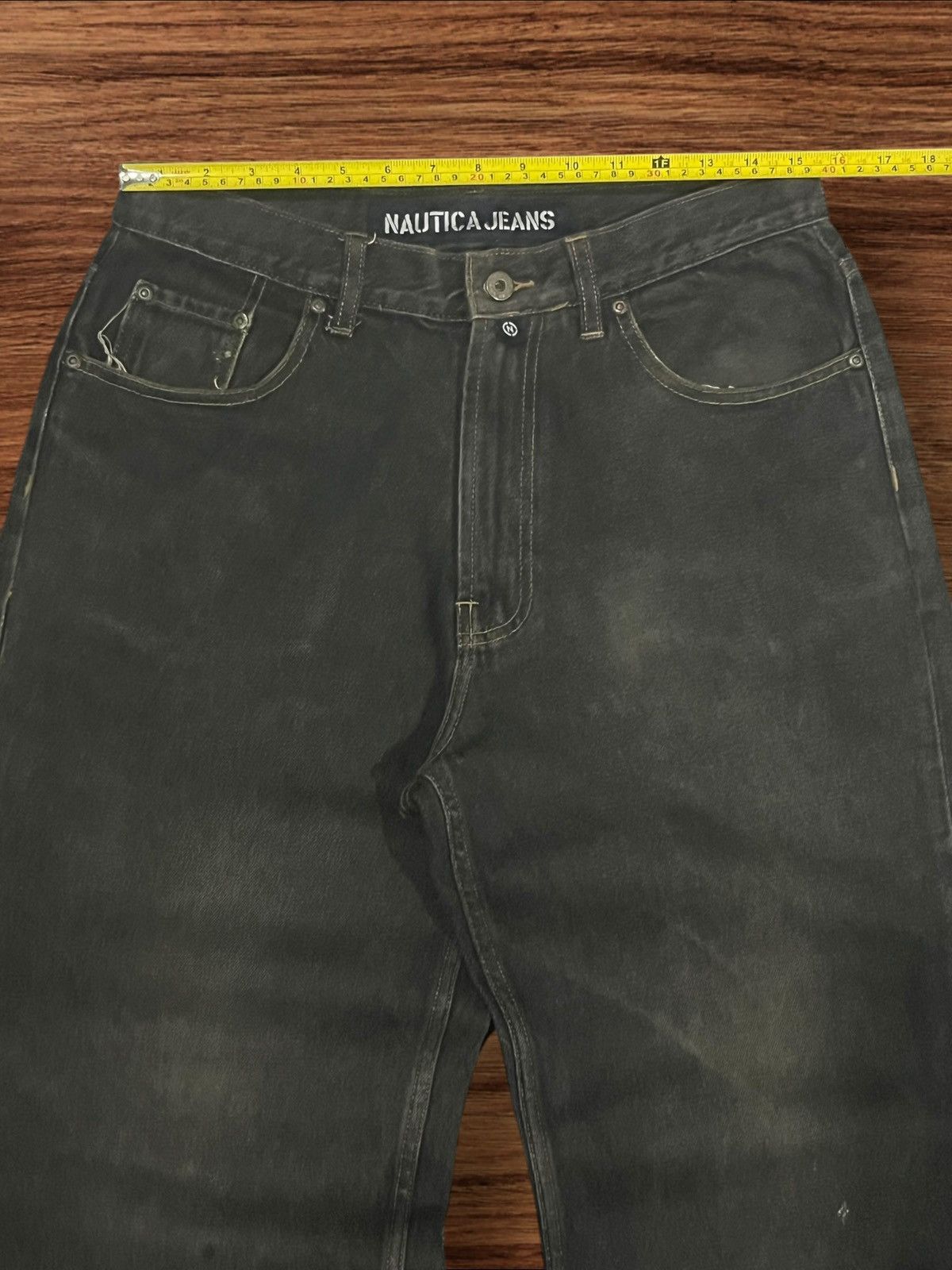 Le Grande Bleu (L.G.B.) × Nautica ⚡️Baggy⚡️Sick Nautica Grunge Style Distressed Frayed Leg Jeans Size US 32 / EU 48 - 16 Thumbnail