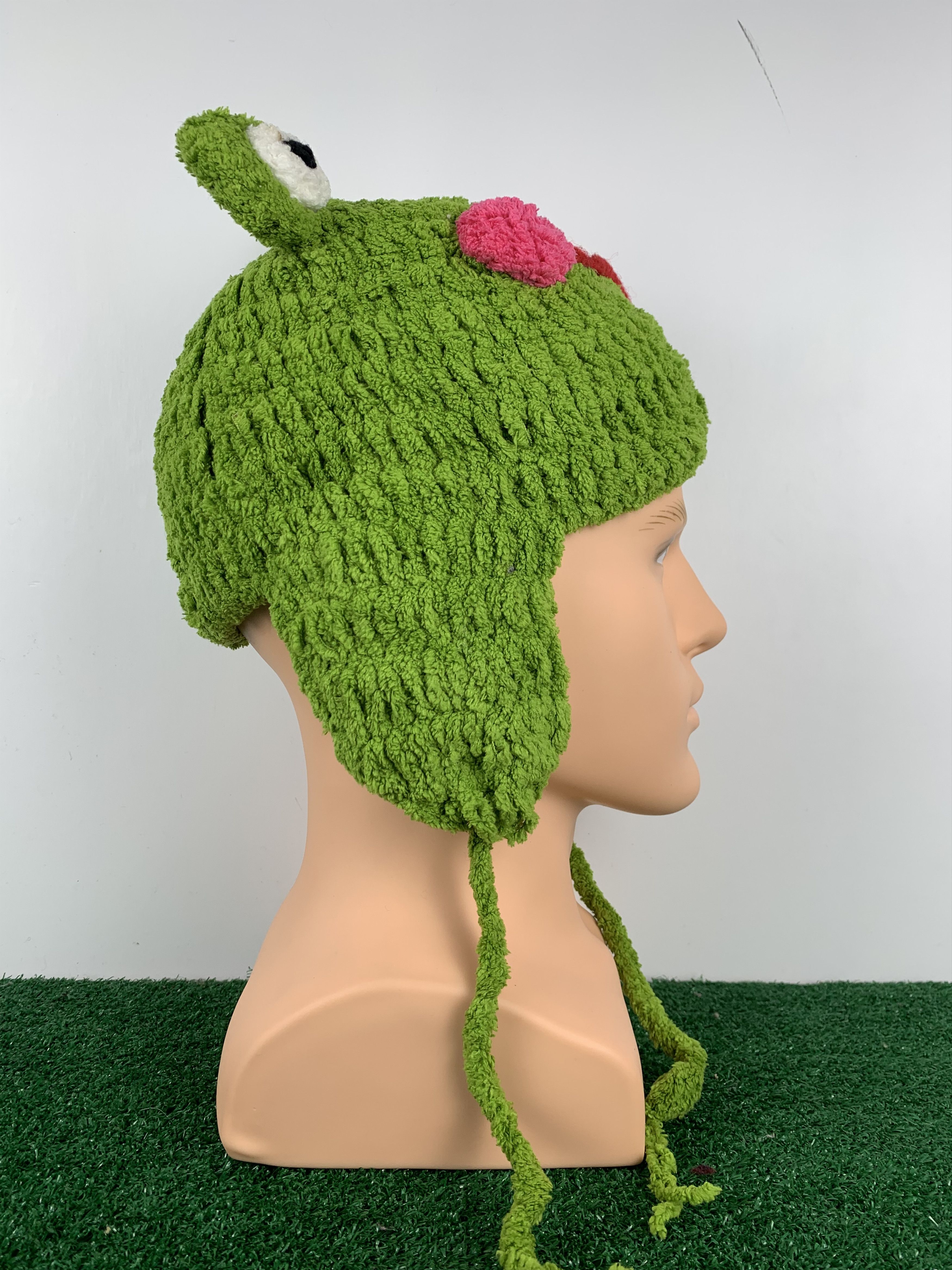 Japanese Brand Vintage Frog Earlid Beanie Style BA0024 Size ONE SIZE - 2 Thumbnail
