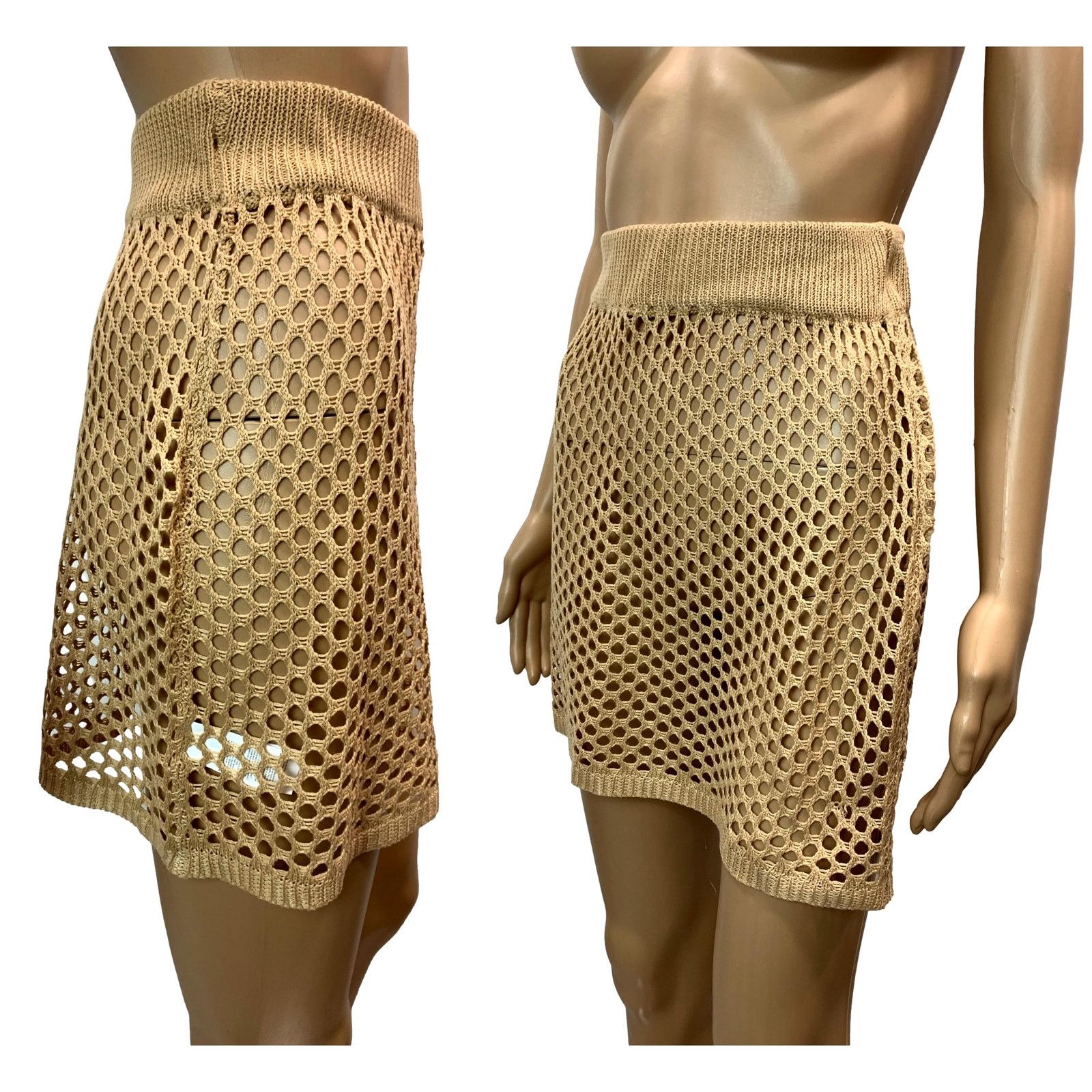 Other NWOT Cupshe Crochet / Open Knit Skirt | Tan Camel Beige | S Size 27" / US 4 / IT 40 - 6 Thumbnail