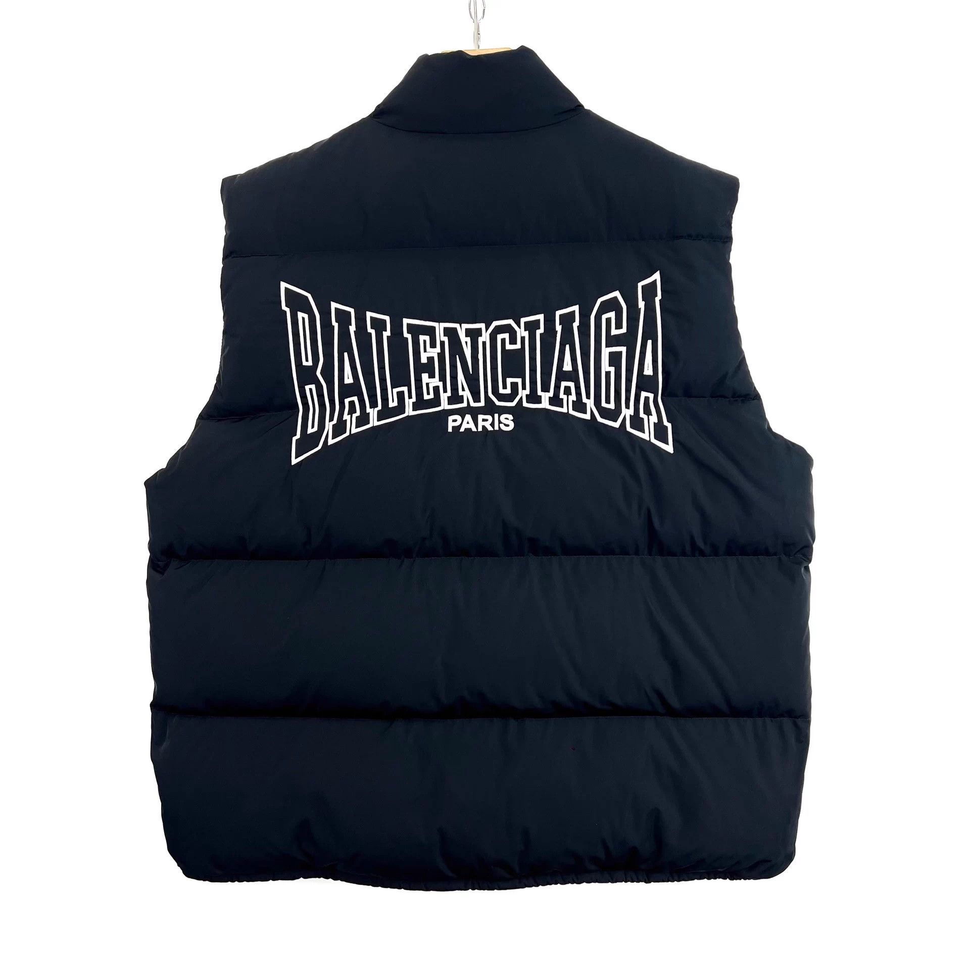 Balenciaga Balenciaga Black Embroidered Down Vest Sz 48 Size US M / EU 48-50 / 2 - 2 Thumbnail