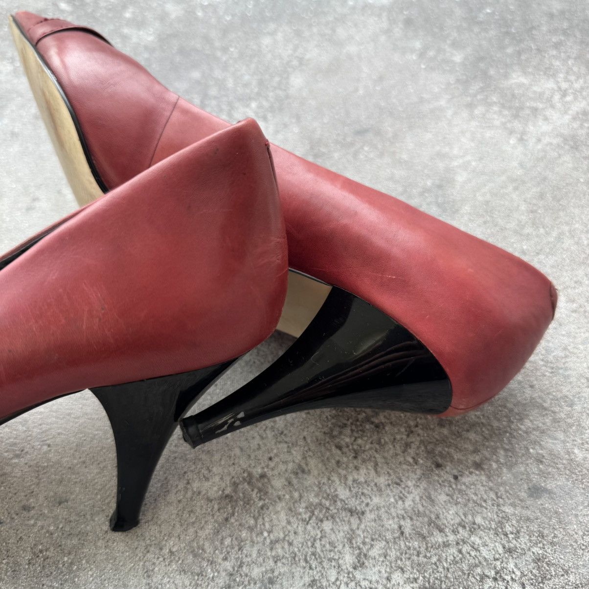 Other Cyber Y2K Riot Hardcore Style Vintage Leather Spike Heels Size US 7 / IT 37 - 13 Thumbnail