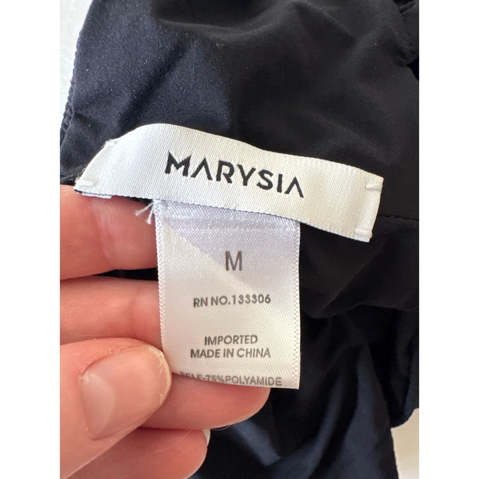Marysia MARYSIA Venice One Shoulder Bikini Top Size Medium Black Size ONE SIZE - 6 Thumbnail