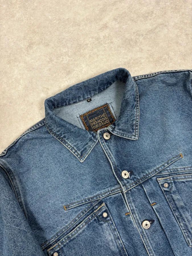 Marithe + Francois Girbaud 1990s Marithé + François Girbaud Blue Structured Denim Jacket Size US M / EU 48-50 / 2 - 5 Thumbnail