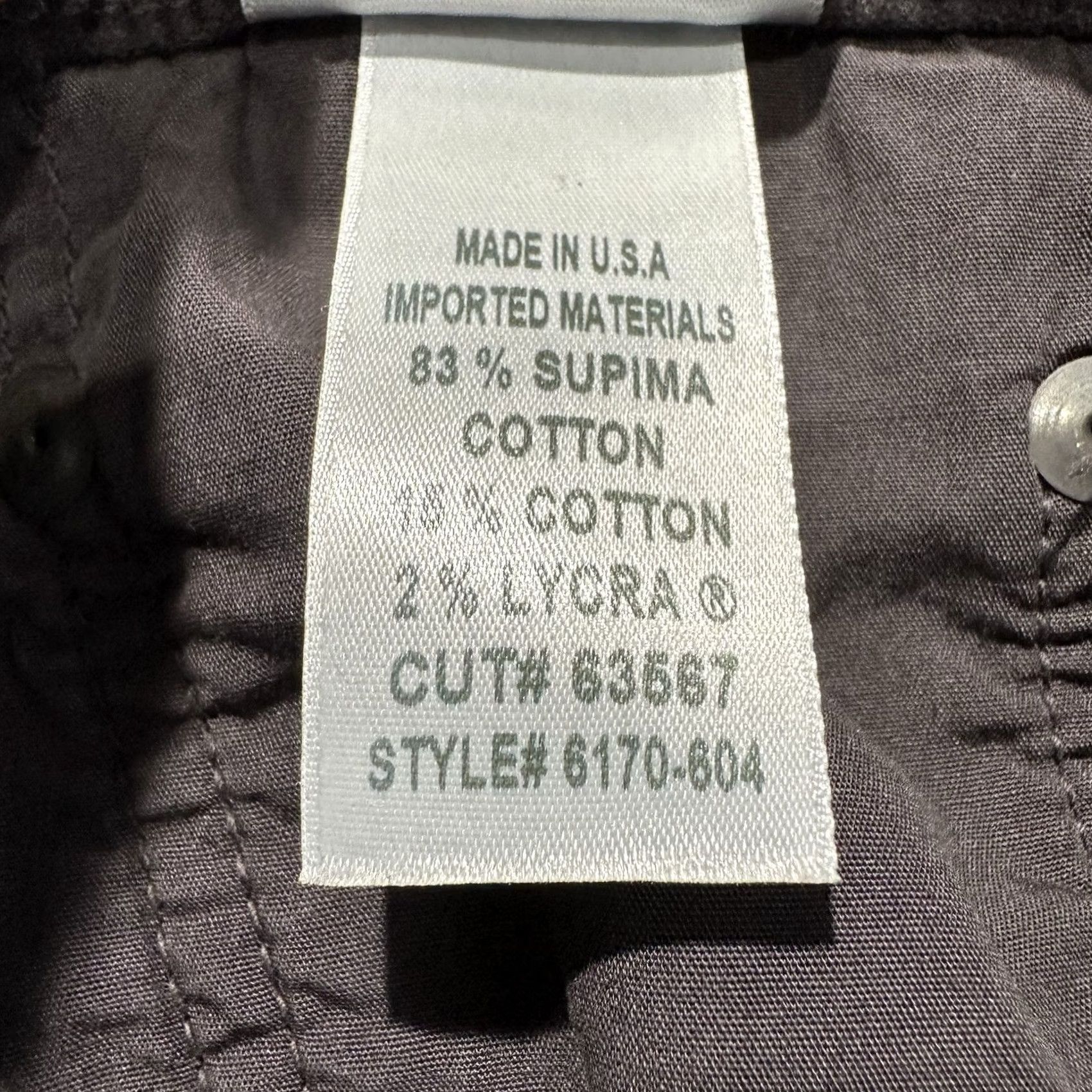 Citizens Of Humanity Citizens of Humanity London Pants Mens 33 Gray Velvet Stretch 5-Pocket Flat Front Regular Inseam 30" Charcoal Gray Men’s Dress Pants Size US 33 - 7 Thumbnail