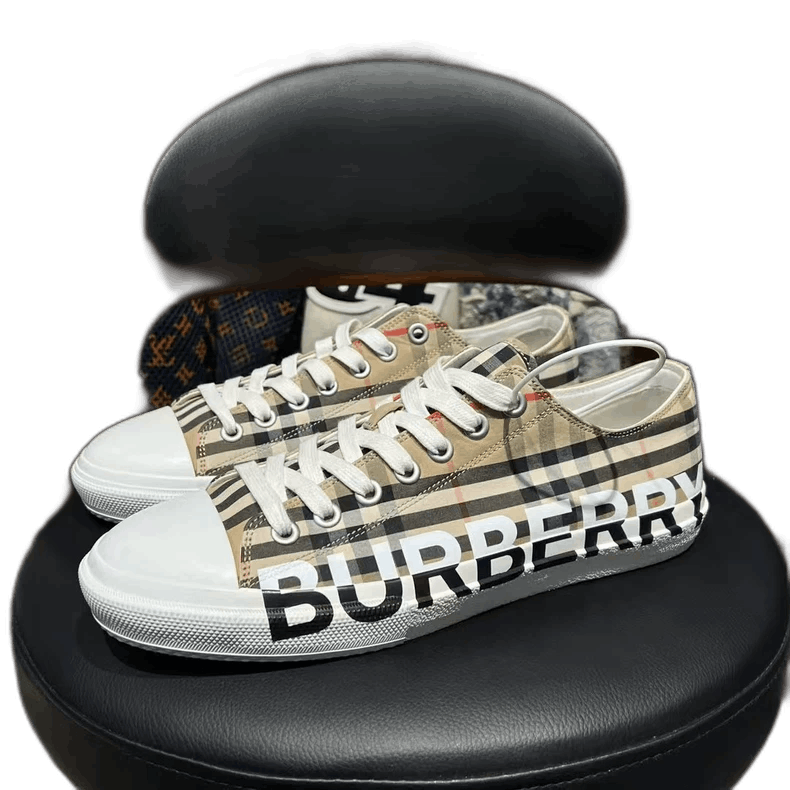 Burberry Burberry Classic Plaid White Sneakers Size US 10 / EU 43 - 1 Thumbnail