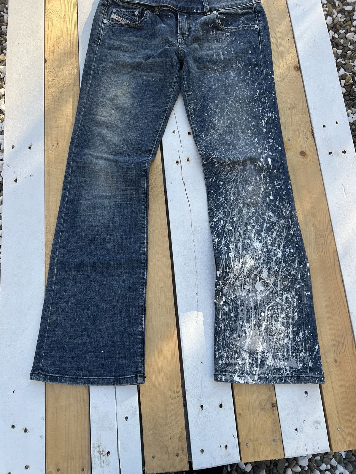 Diesel Diesel vintage belted painted flare jeans Size 30" / US 8 / IT 44 - 2 Thumbnail