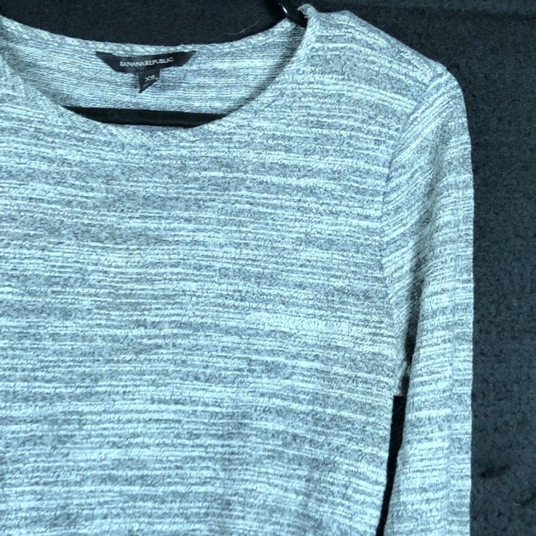 Banana Republic Banana Republic Womens Shirt Gray Crew Long Sleeve Front Twist Tunic XS Size XS / US 0-2 / IT 36-38 - 5 Thumbnail